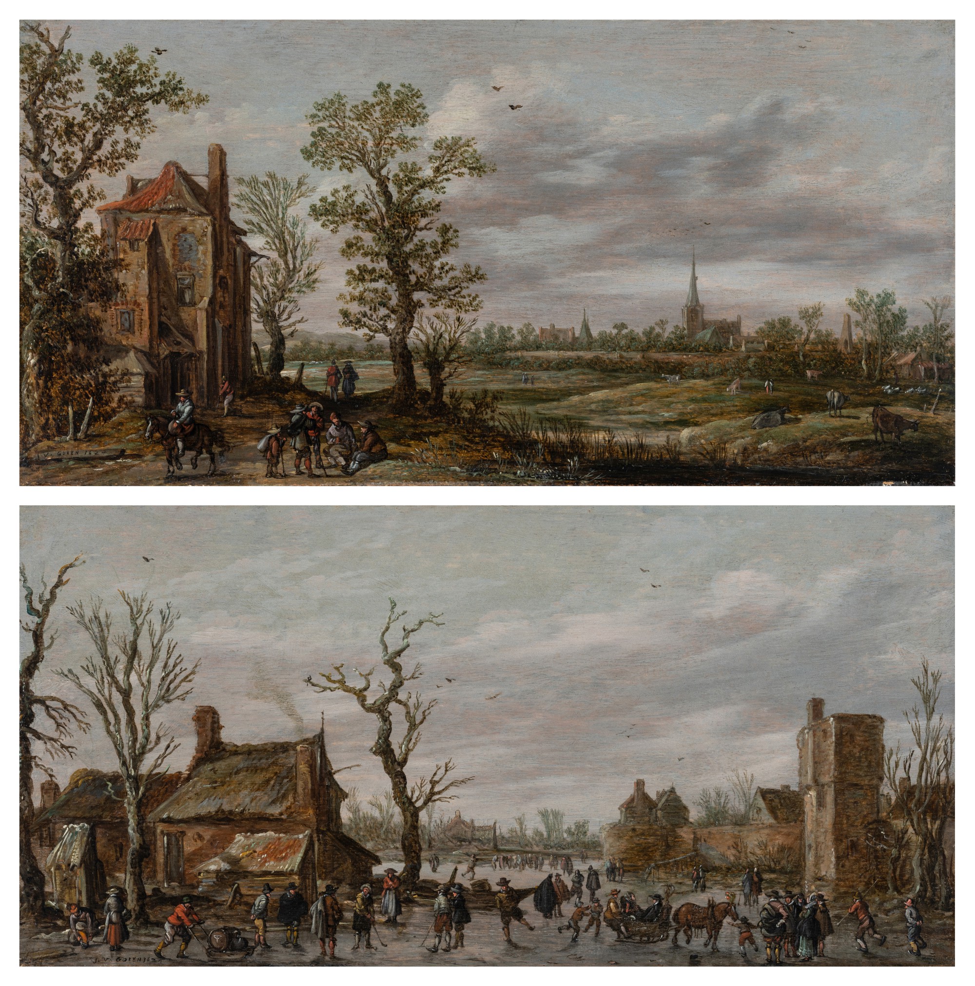 Jan Josefsz. van Goyen — Summer; Winter 《夏；冬》