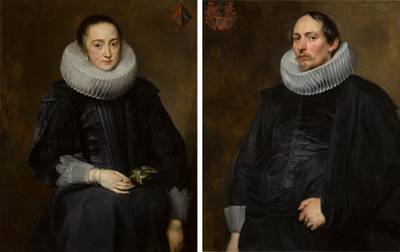 Portrait of Jacob de Witte; Portrait of Maria Nutius 《雅各布・德維特畫像；瑪莉亞・努提烏斯畫像》
