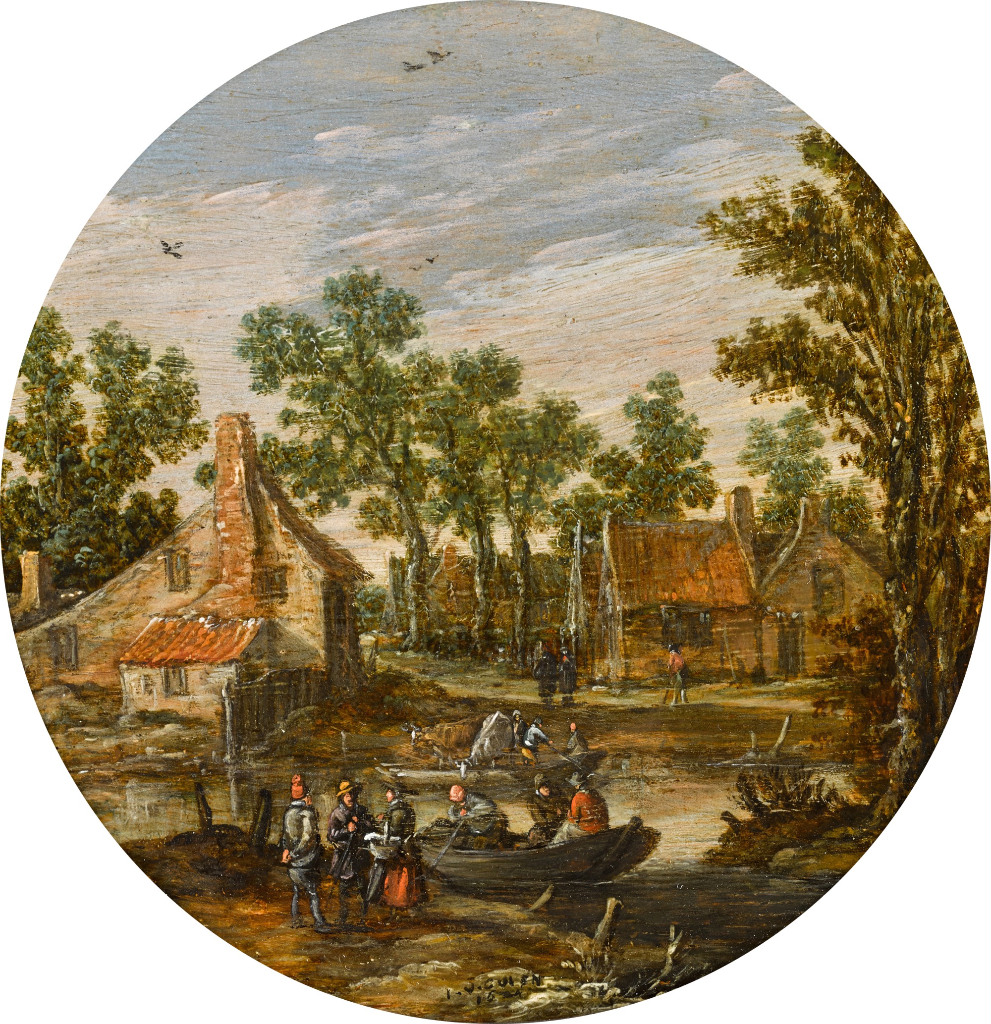 Jan Josefsz. van Goyen — River landscape with figures