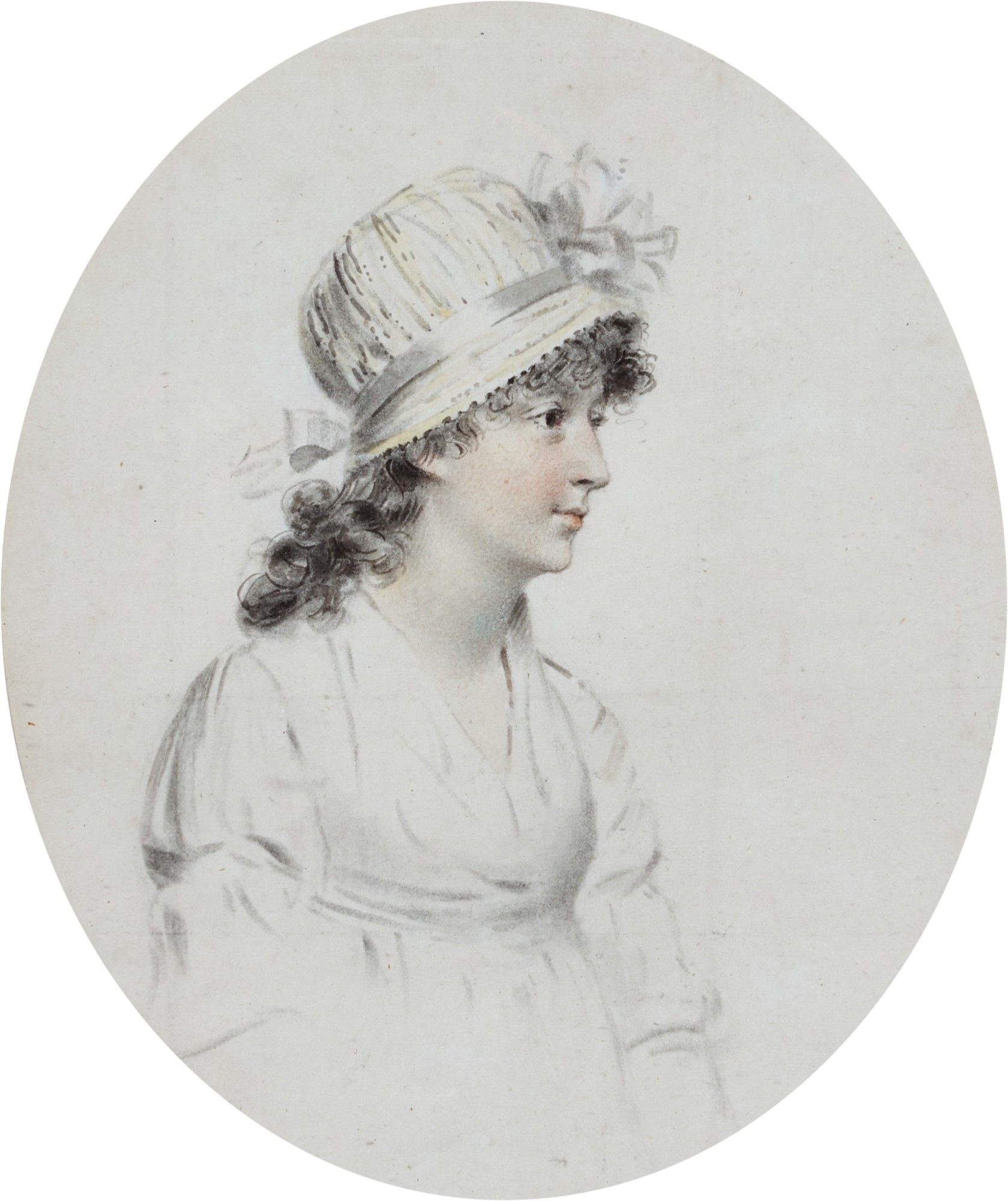Portrait of a lady seen in profile