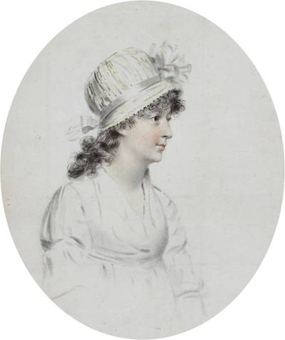Portrait of a lady seen in profile