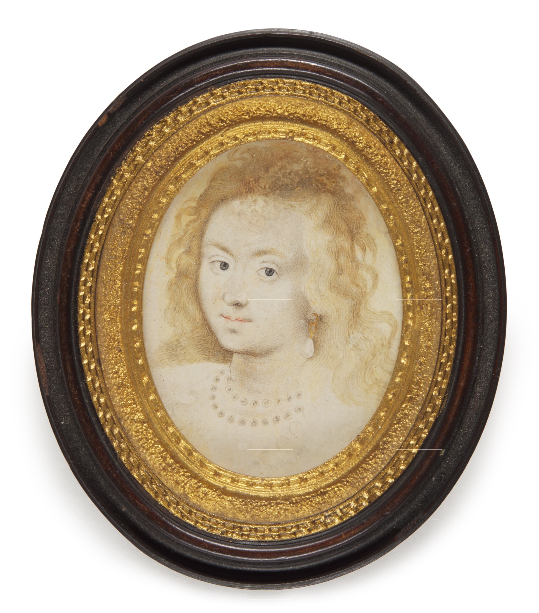 Isaac Oliver — Portrait of a lady, unfinished