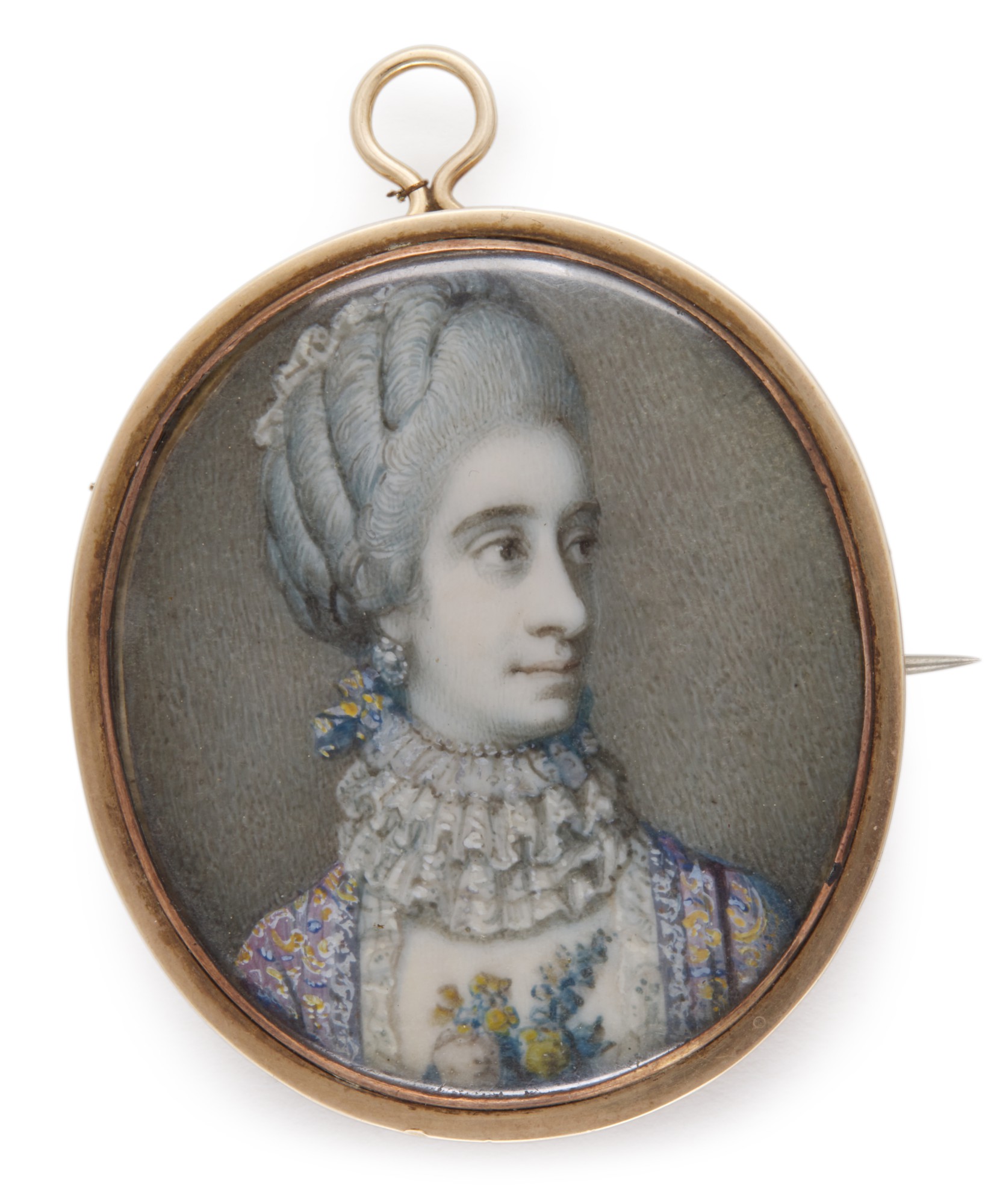 Richard Cosway — Portrait of a lady, traditionally identified as Queen Charlotte (1744-1818), circa 1765