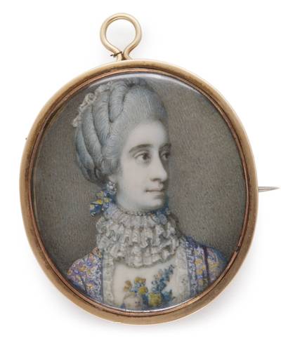 Portrait of a lady, traditionally identified as Queen Charlotte (1744-1818), circa 1765