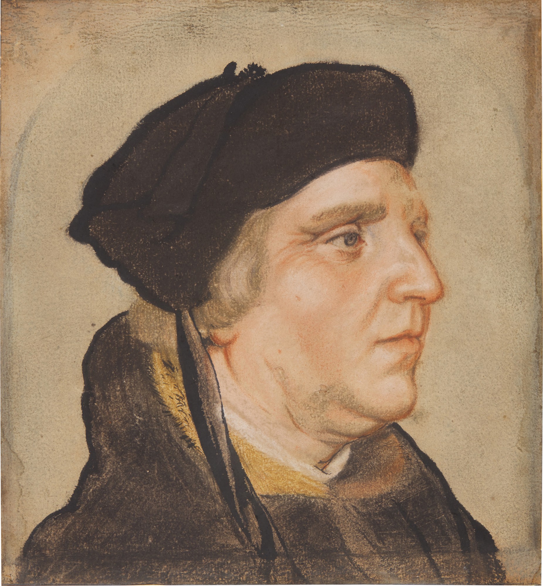 Anglo-Dutch School, 17th Century — A pair of portraits: Sir William Butts and his Wife, Diana Butts (After Holbein)