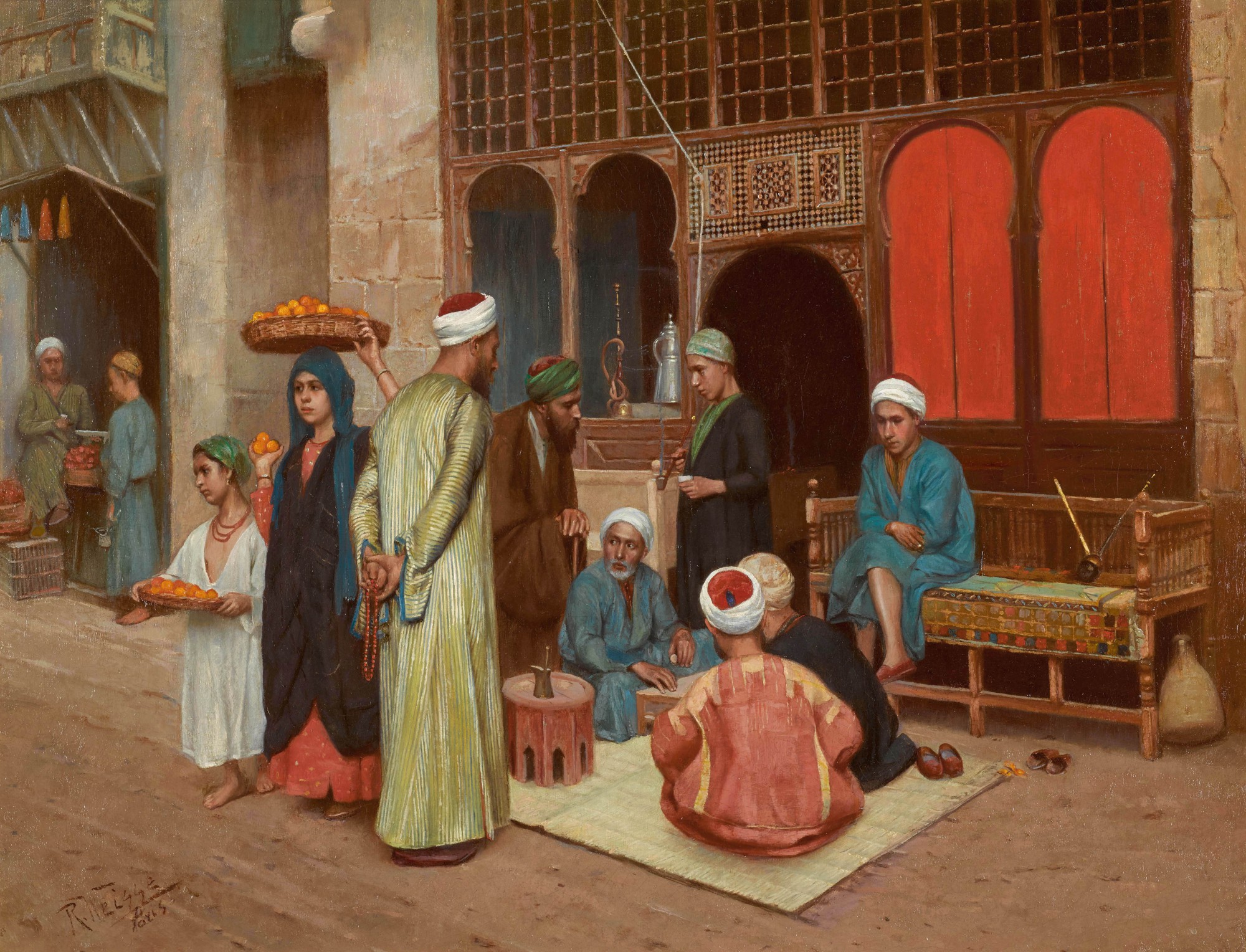 Rudolf Weisse — Outside a Coffee House