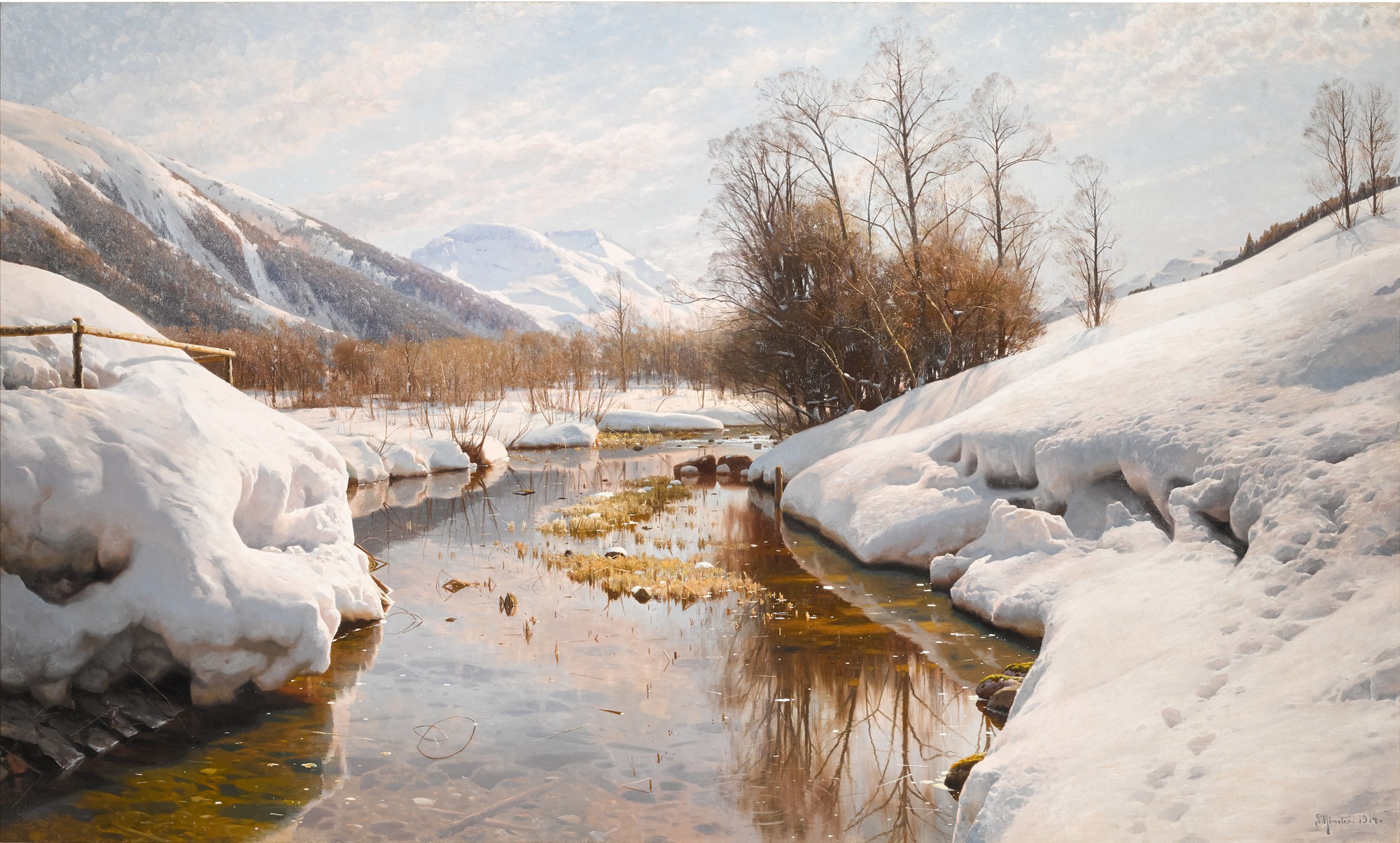 Peder Mønsted — Winter Sun in the Engadin