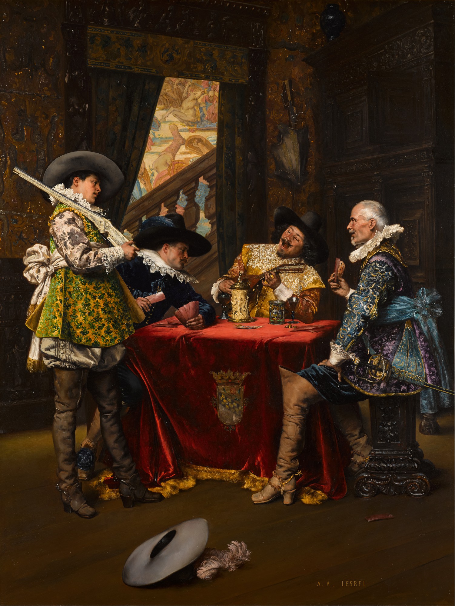 Adolphe Alexandre Lesrel — The Game of Cards