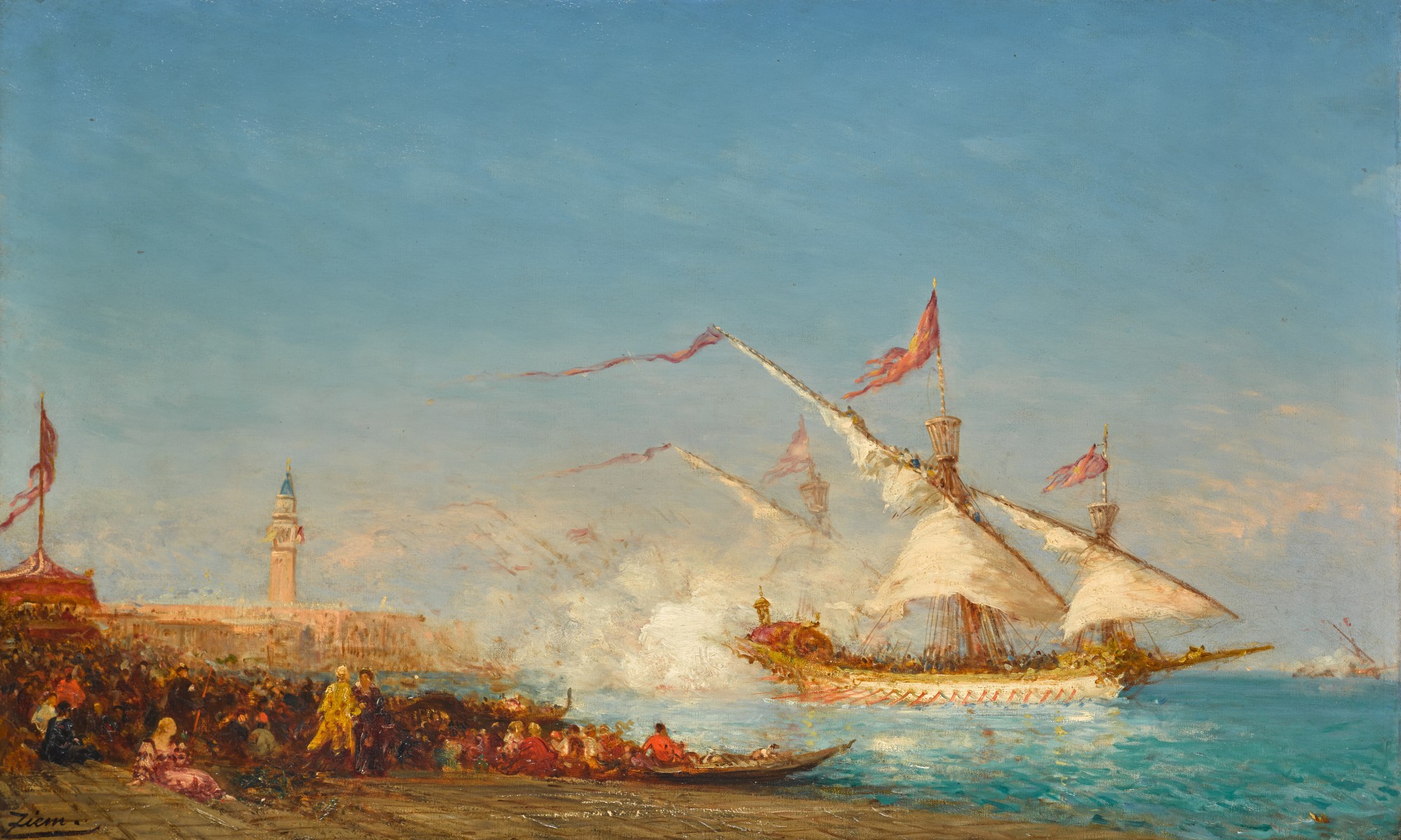 Félix Ziem — Le Bucentaure quittant le bassin