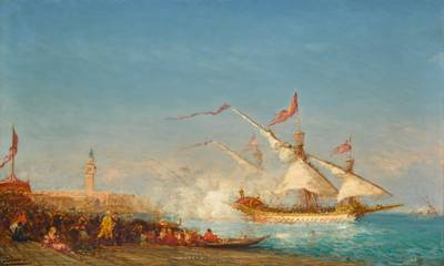 Le Bucentaure quittant le bassin