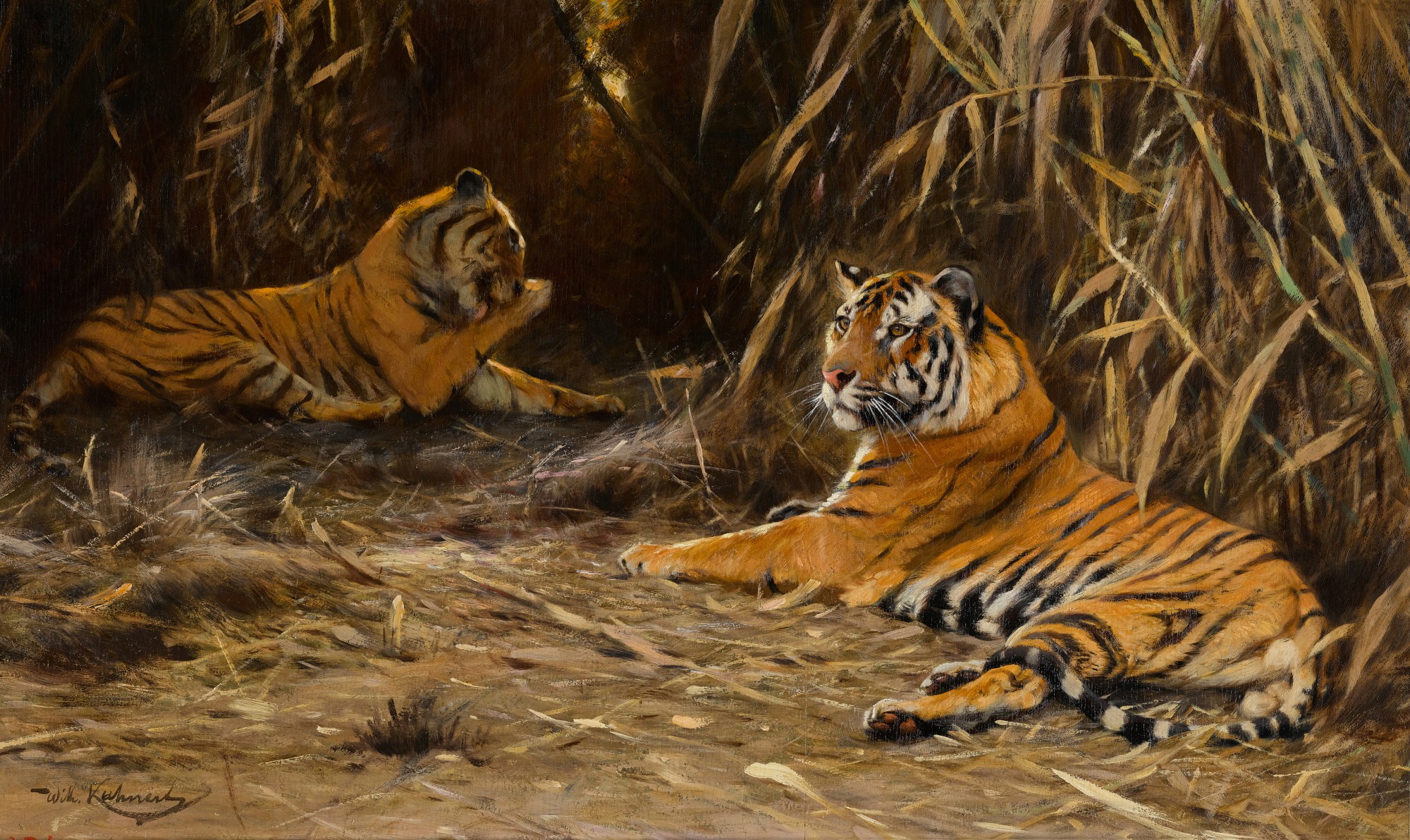 Wilhelm Kuhnert — Tigers in the Jungle