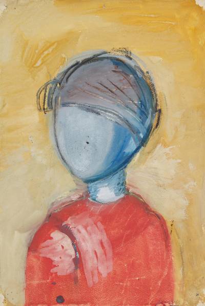 Boy in Red and Boy at the Table (double-sided)