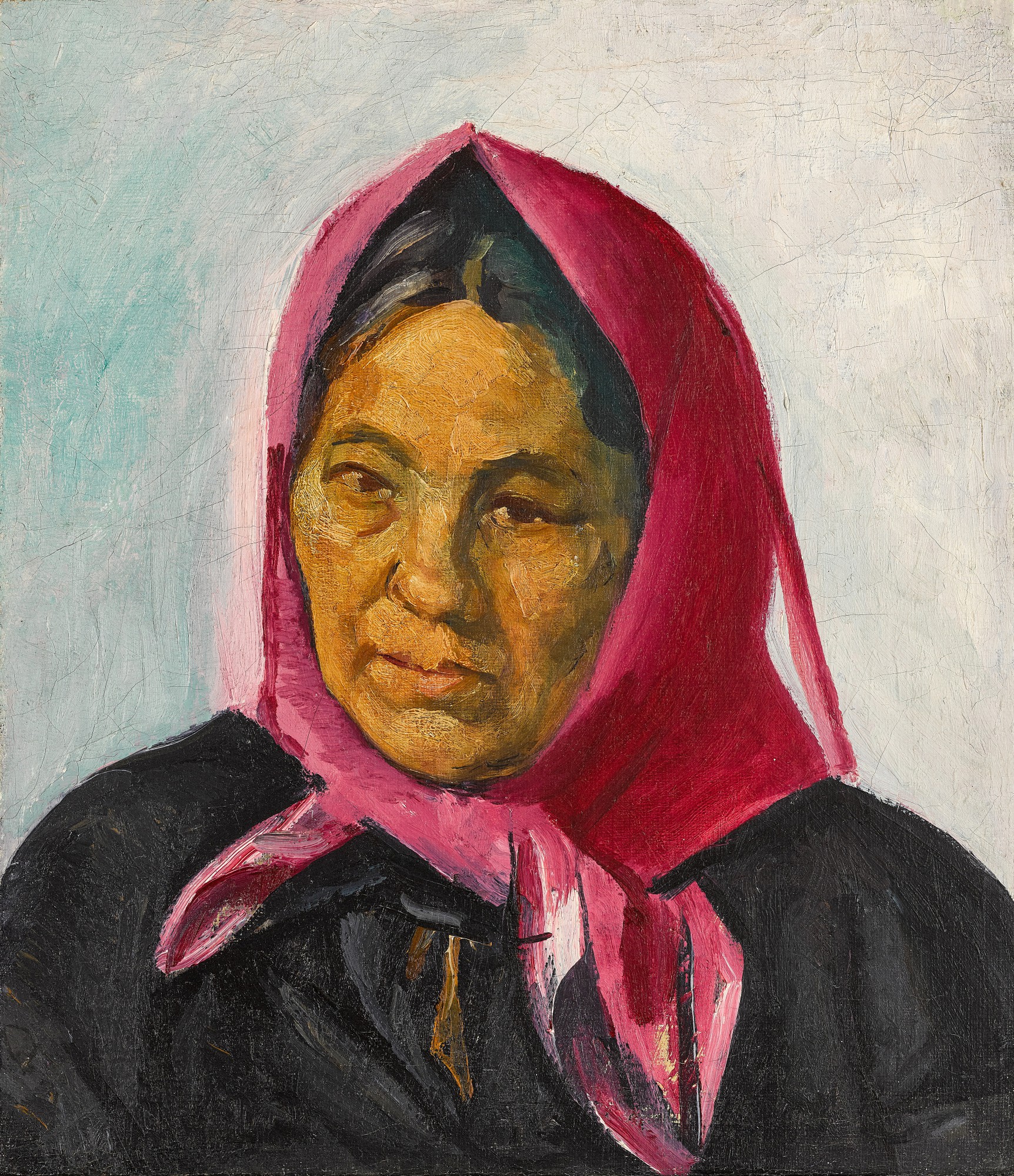Konstantin Ivanovich Rozhdestvensky — Woman in a Headscarf