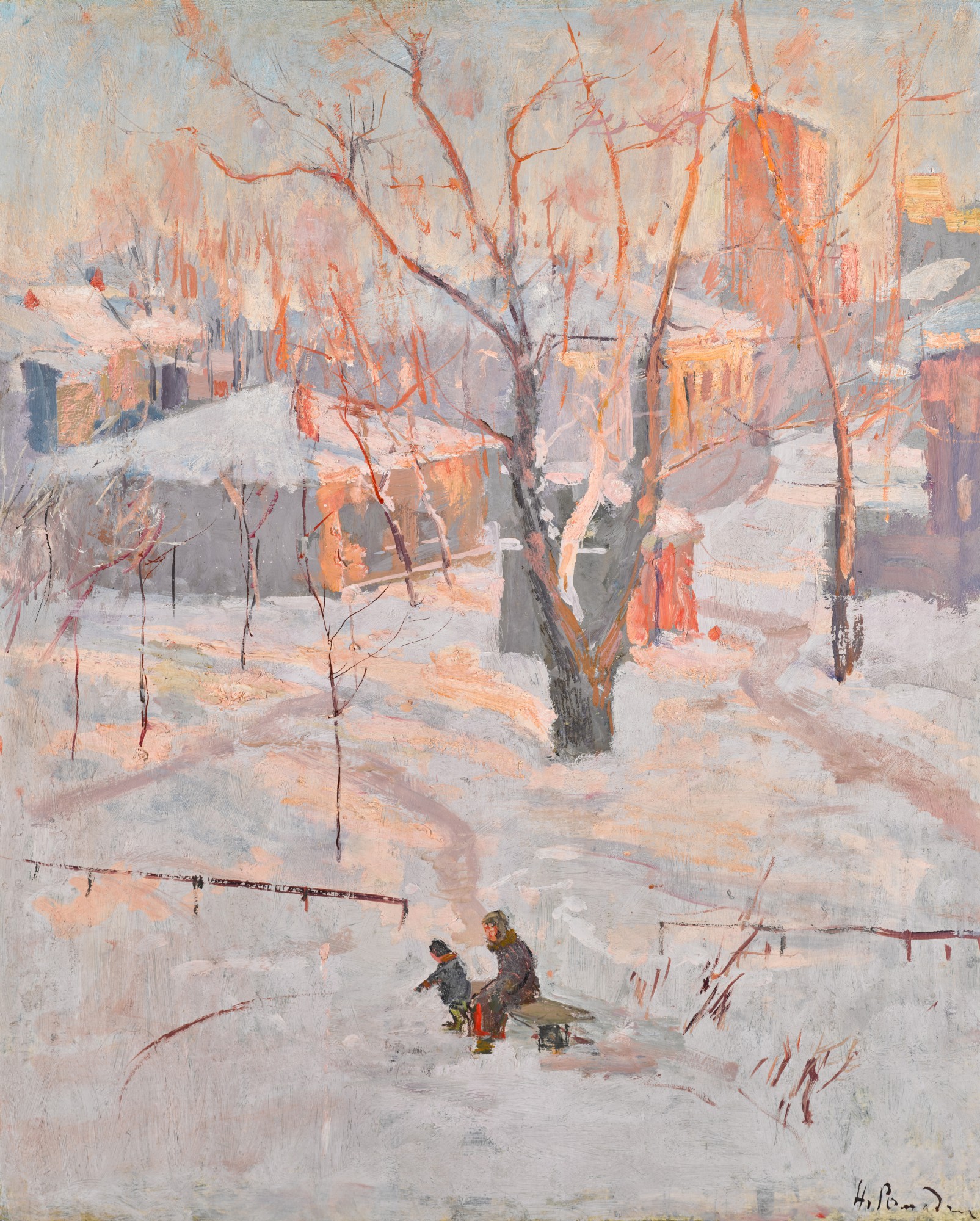 Nikolai Mikhailovich Romadin — Courtyard in Moscow