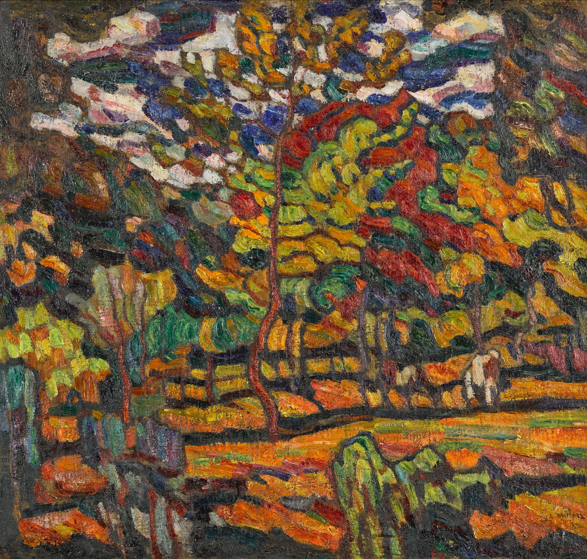Abraham Manievich — Autumn Sunshine and Rooftops, Moscow (double-sided)