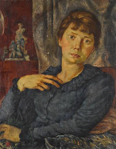 Portrait with Porcelain Figurine