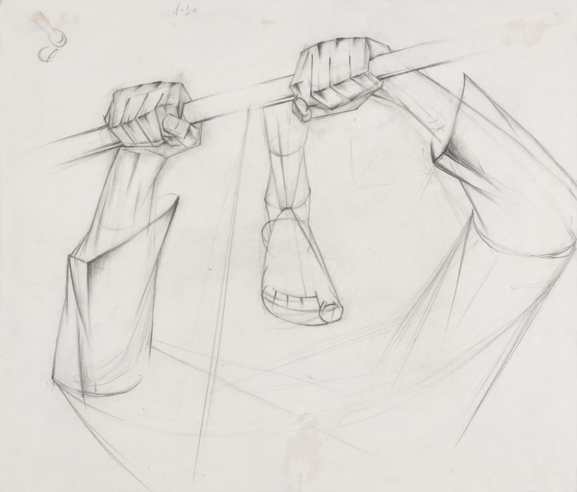 Hands Gripping a Saw (Study for the Triptych Sawyers)
