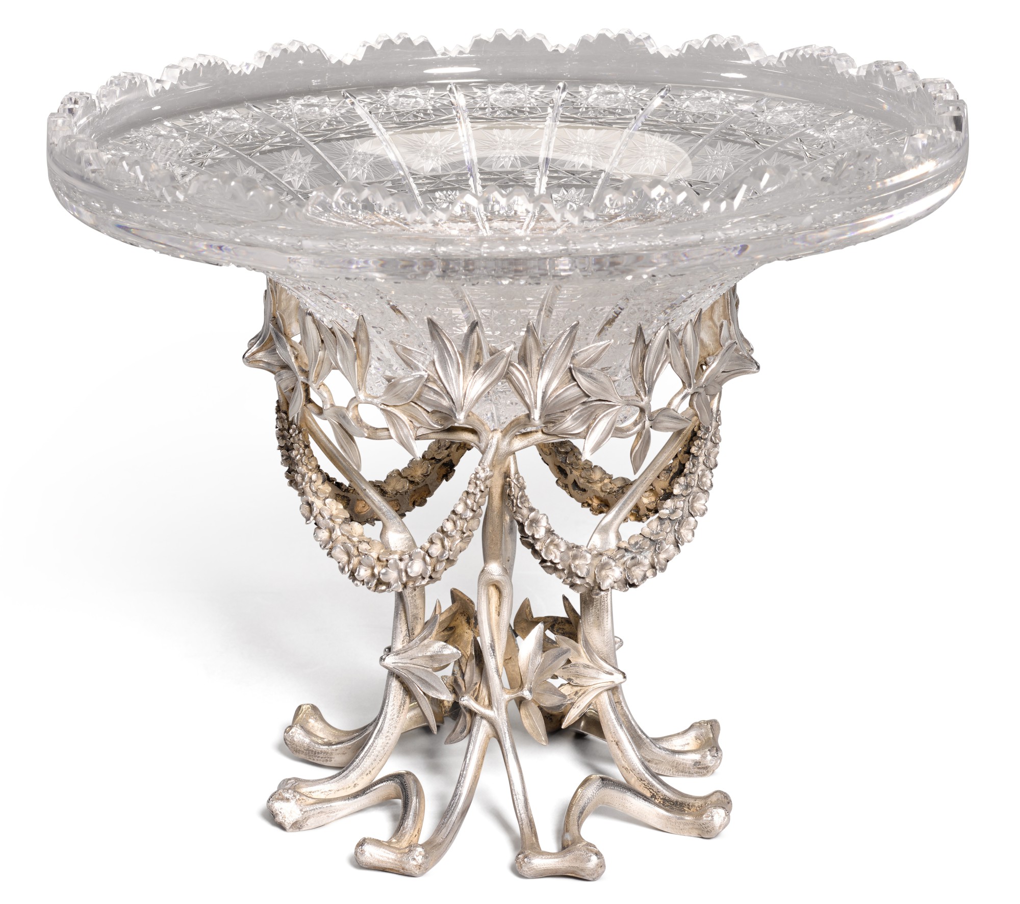 A Fabergé silver and cut-glass tazza, Moscow, 1899-1908 — A Fabergé silver and cut-glass tazza, Moscow, 1899-1908