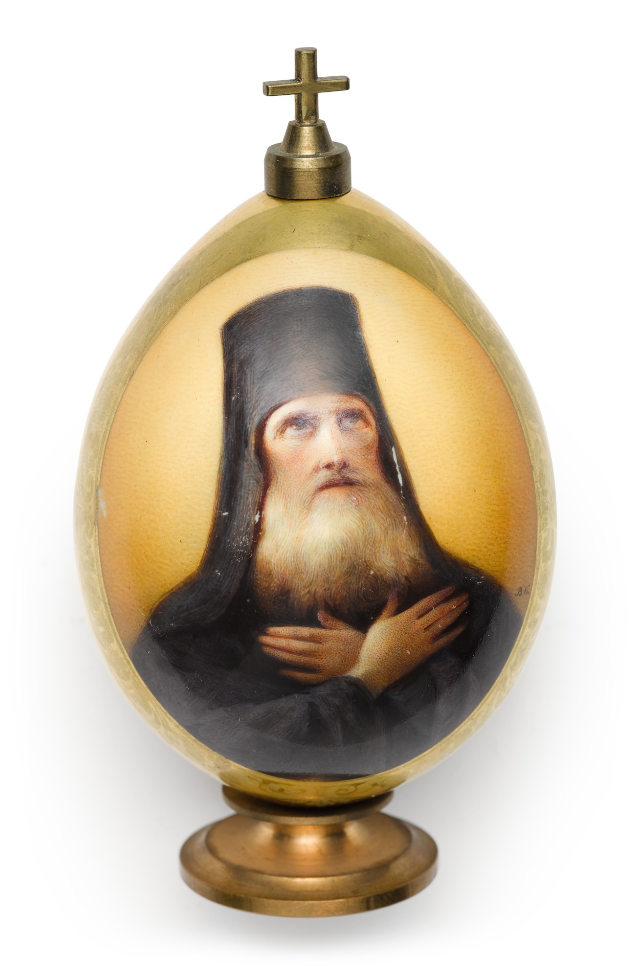 Unknown — A Russian porcelain egg by the Imperial Porcelain Factory, St Petersburg, 19th century