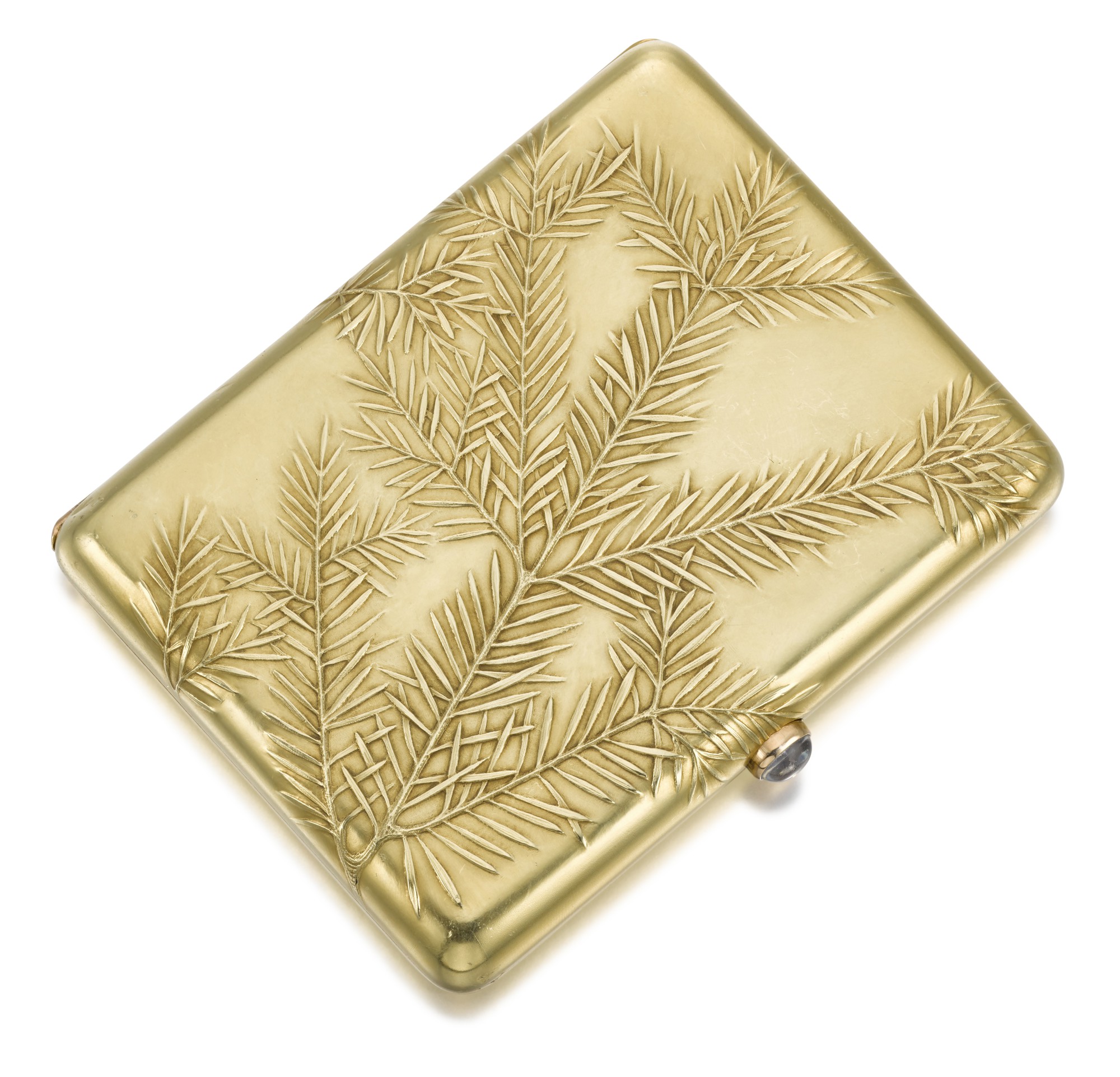 Unknown — A rare Fabergé jewelled gold cigarette case, Moscow, 1899-1908