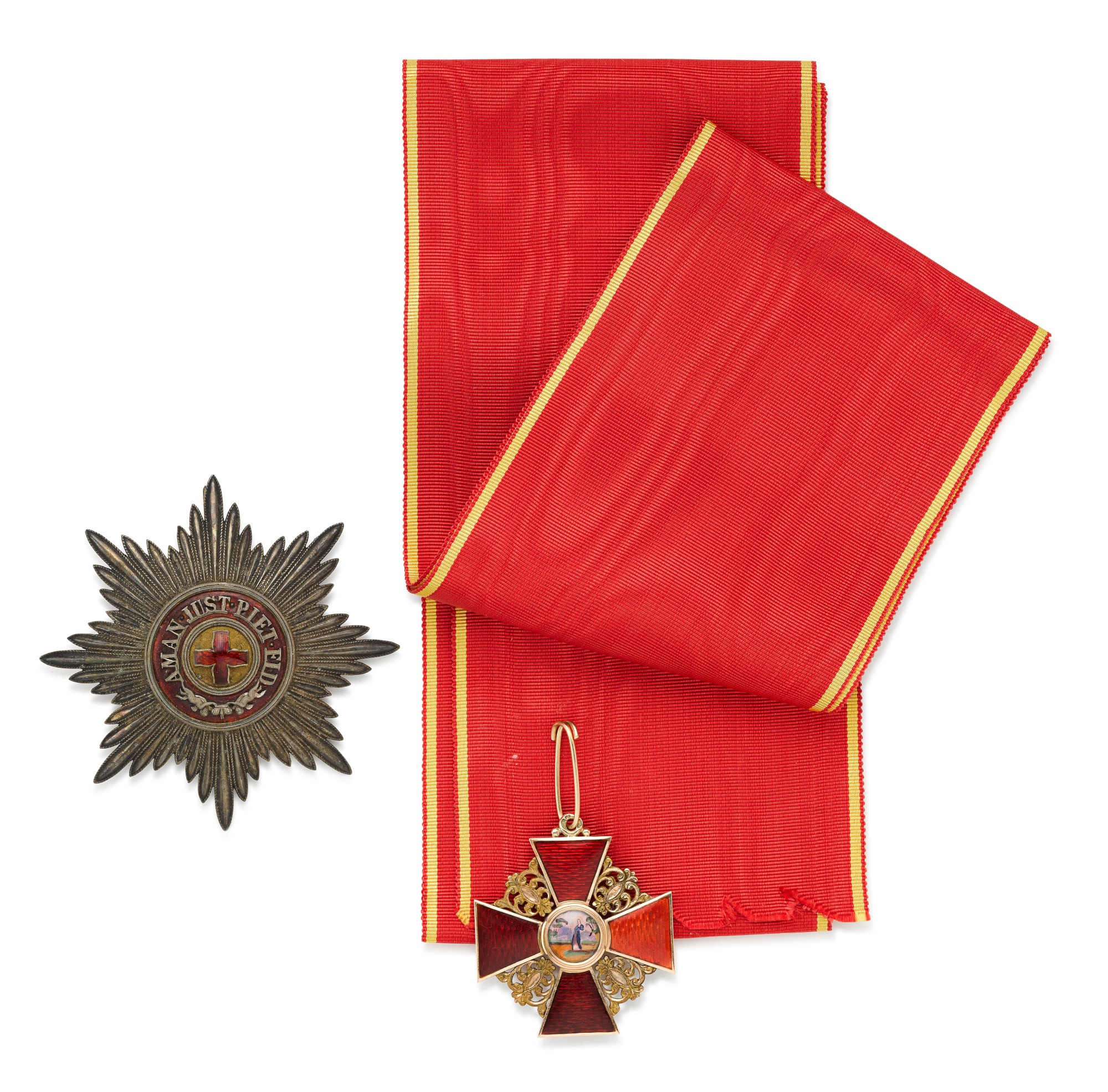 Unknown — The Order of St Anne, set of insignia, Keibel, St Petersburg, circa 1850