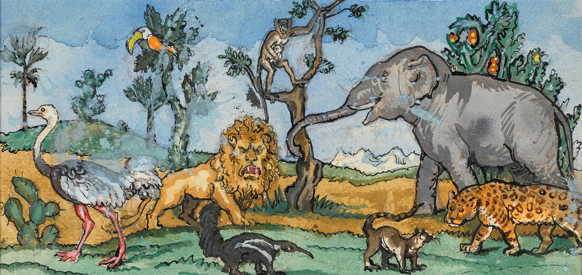 Alexander Nikolaevich Benois — Two Designs for Petrushka