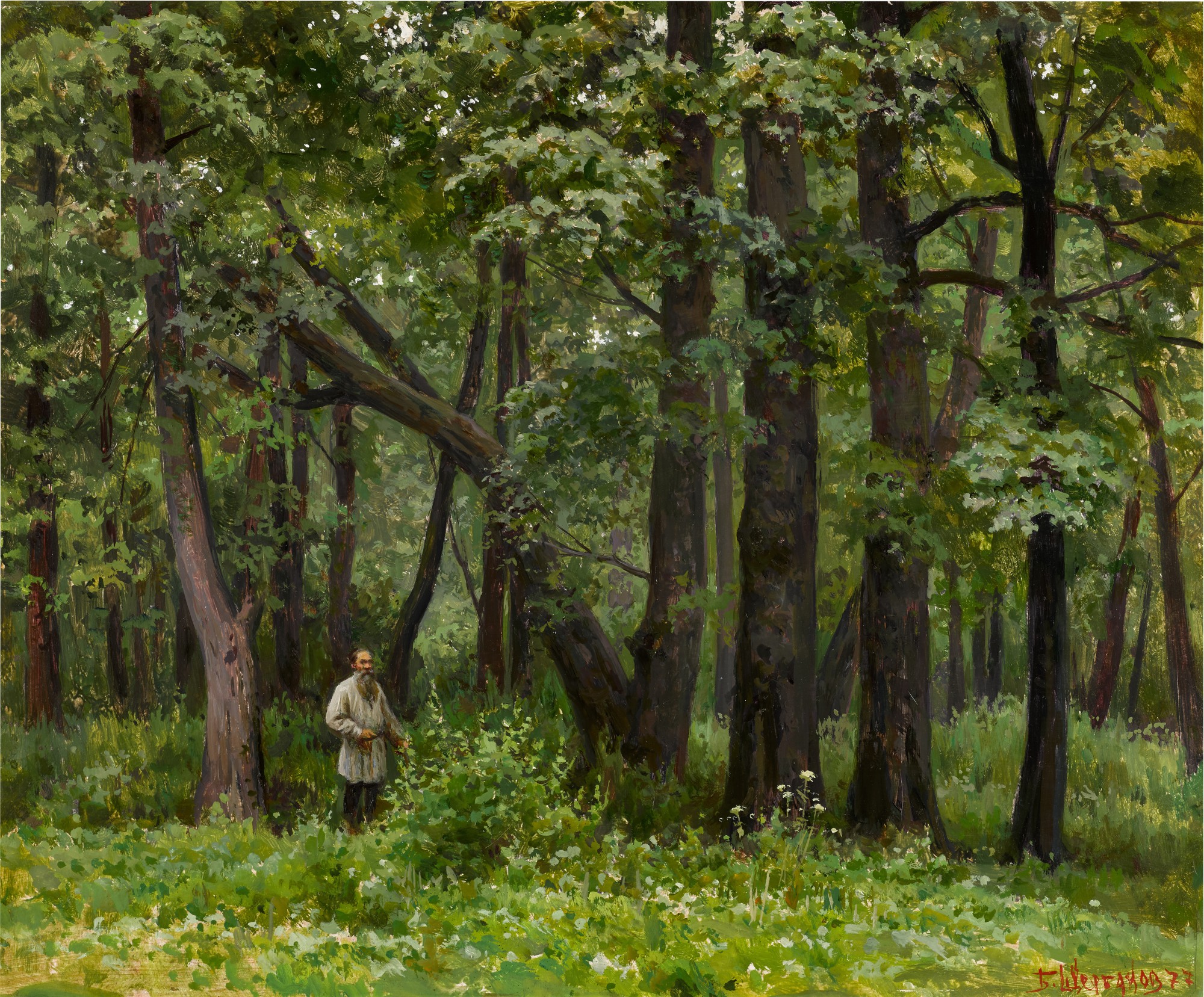Leo Tolstoy in the Forest