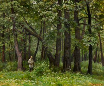 Leo Tolstoy in the Forest