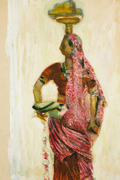 Indian Woman in a Pink Sari