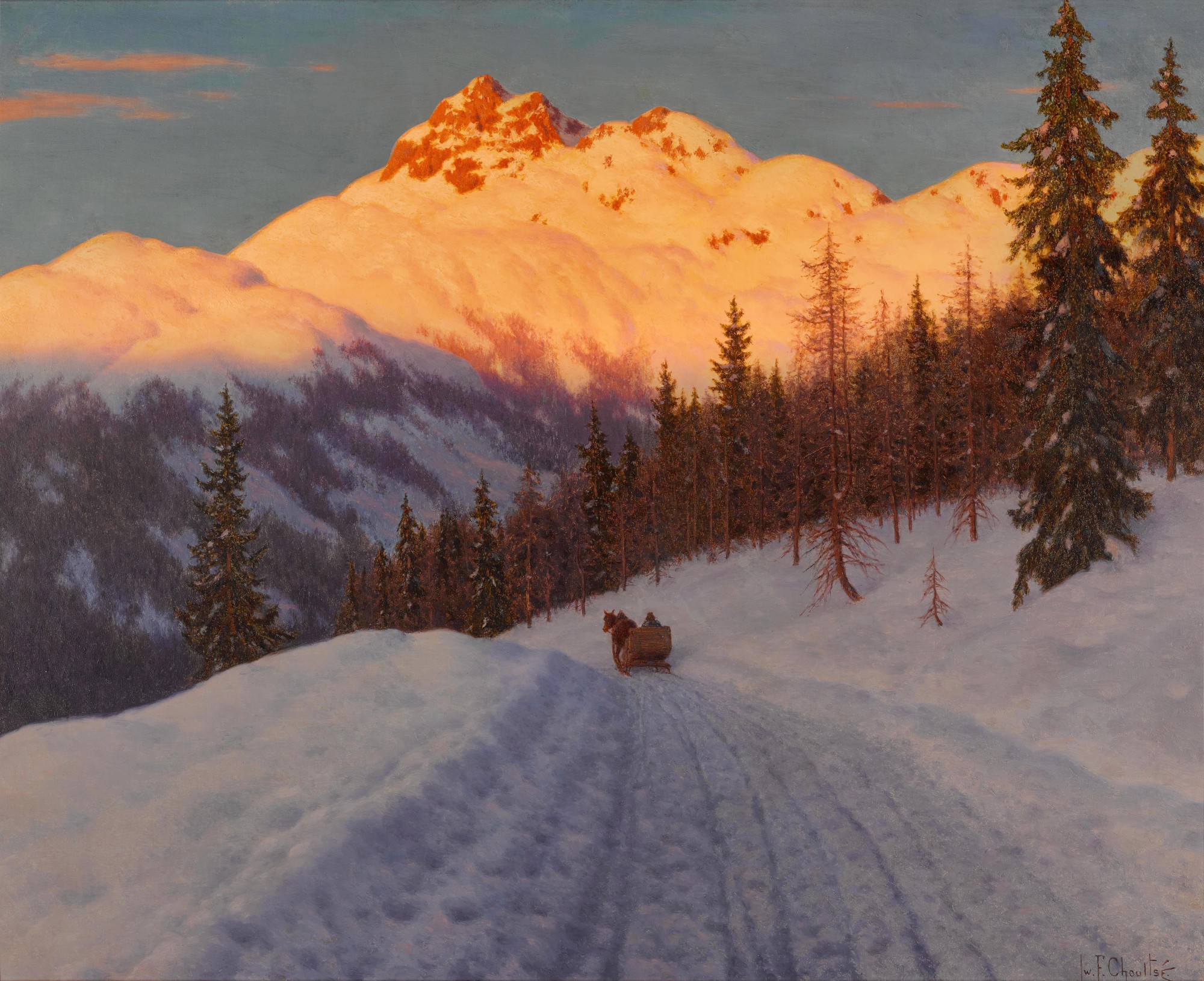 Ivan Fedorovich Choultsé — Derniers rayons sur les cimes, Suisse
