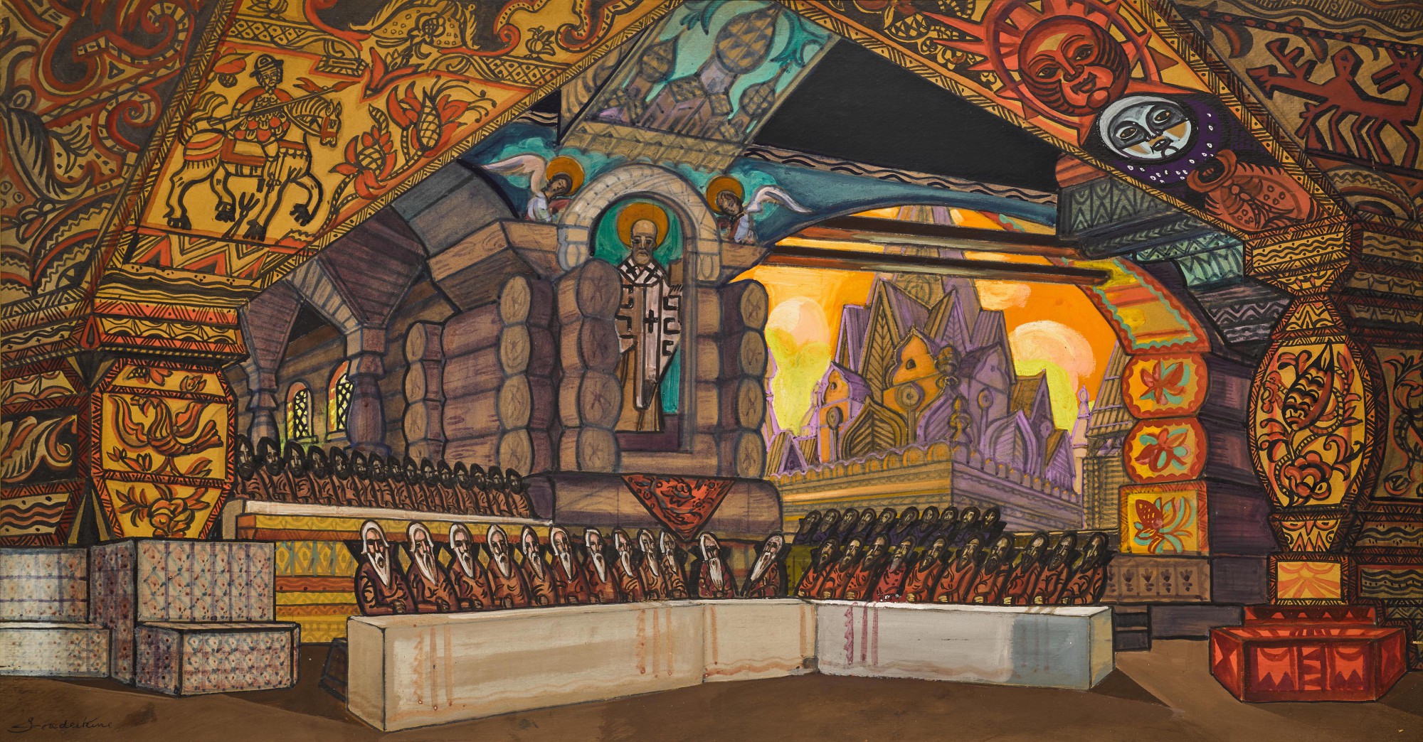 Novgorod Bratchina, Stage Design for Sadko