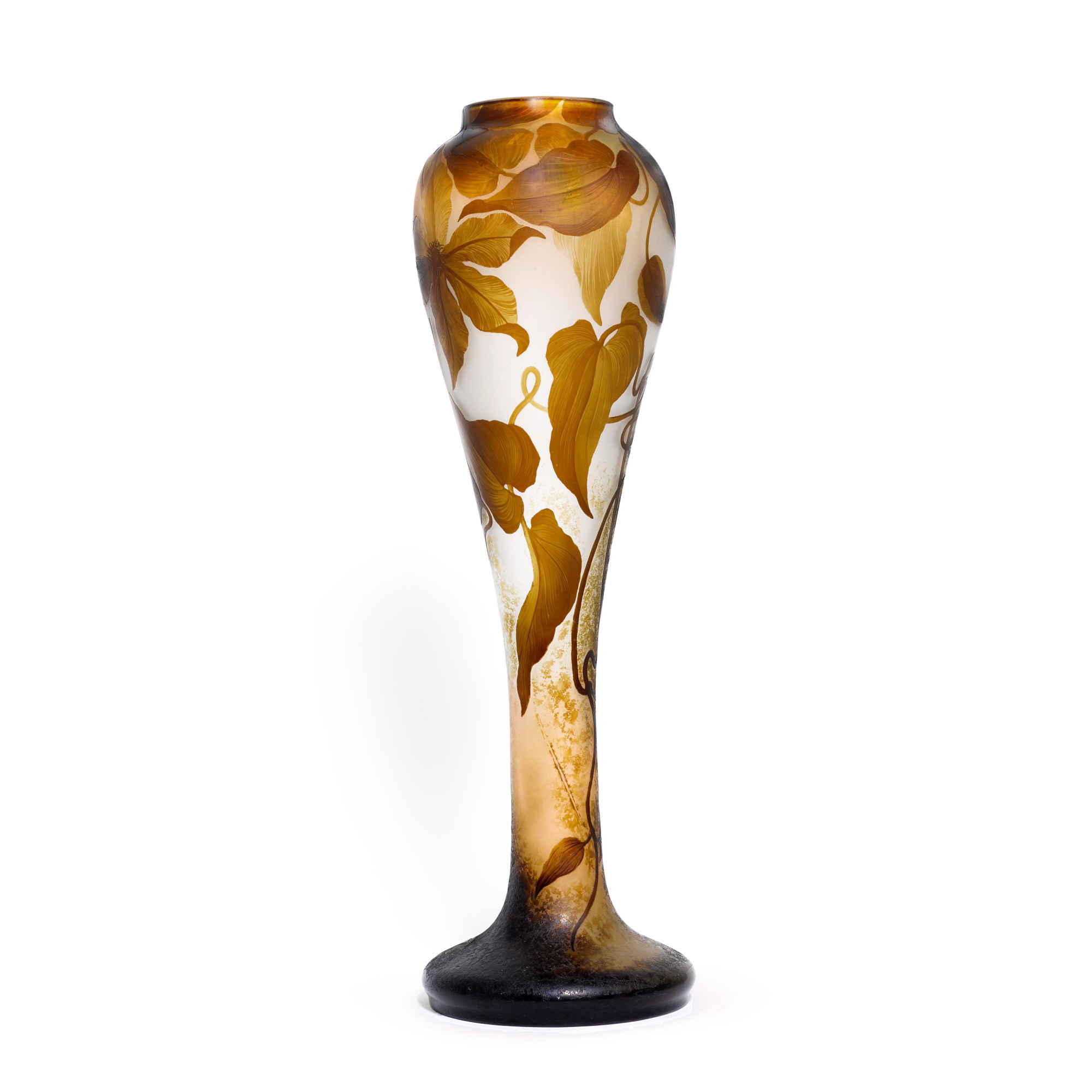 Unknown — A cameo glass vase, modelled after Gallé, Gus Crystal Factory, Moscow region, 1914-1917