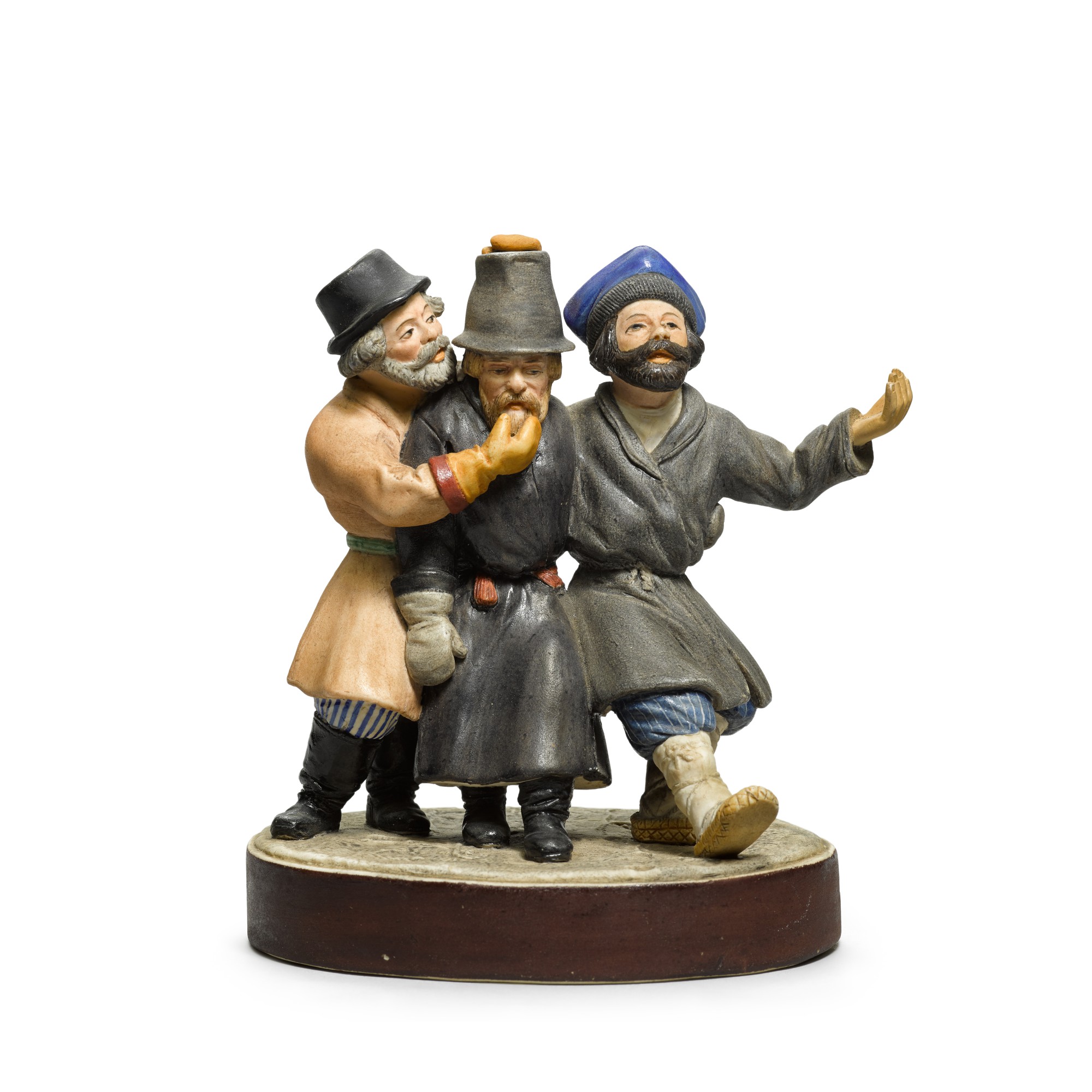 Unknown (Historical) — A rare porcelain figural group, Popov, St Petersburg, late 19th century  