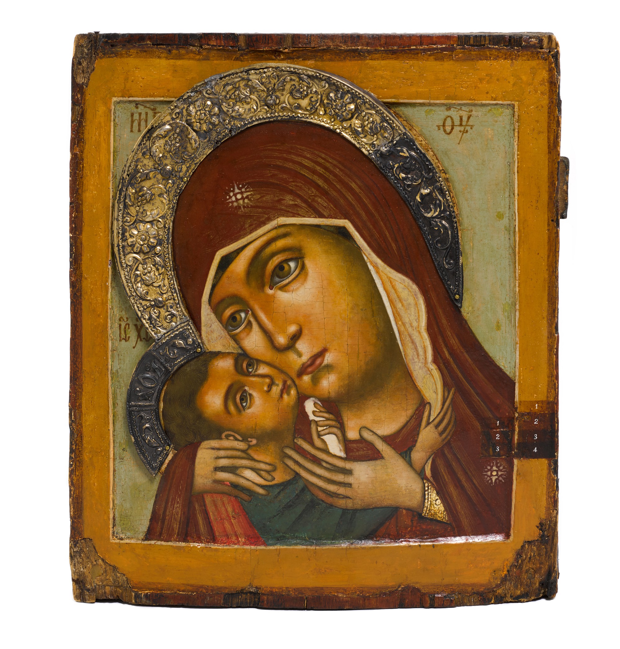 An unusual icon of the Mother of God of Korsun, Moscow, Armoury School of the Moscow Kremlin or close to it, circa 1700 — An unusual icon of the Mother of God of Korsun, Moscow, Armoury School of the Moscow Kremlin or close to it, circa 1700