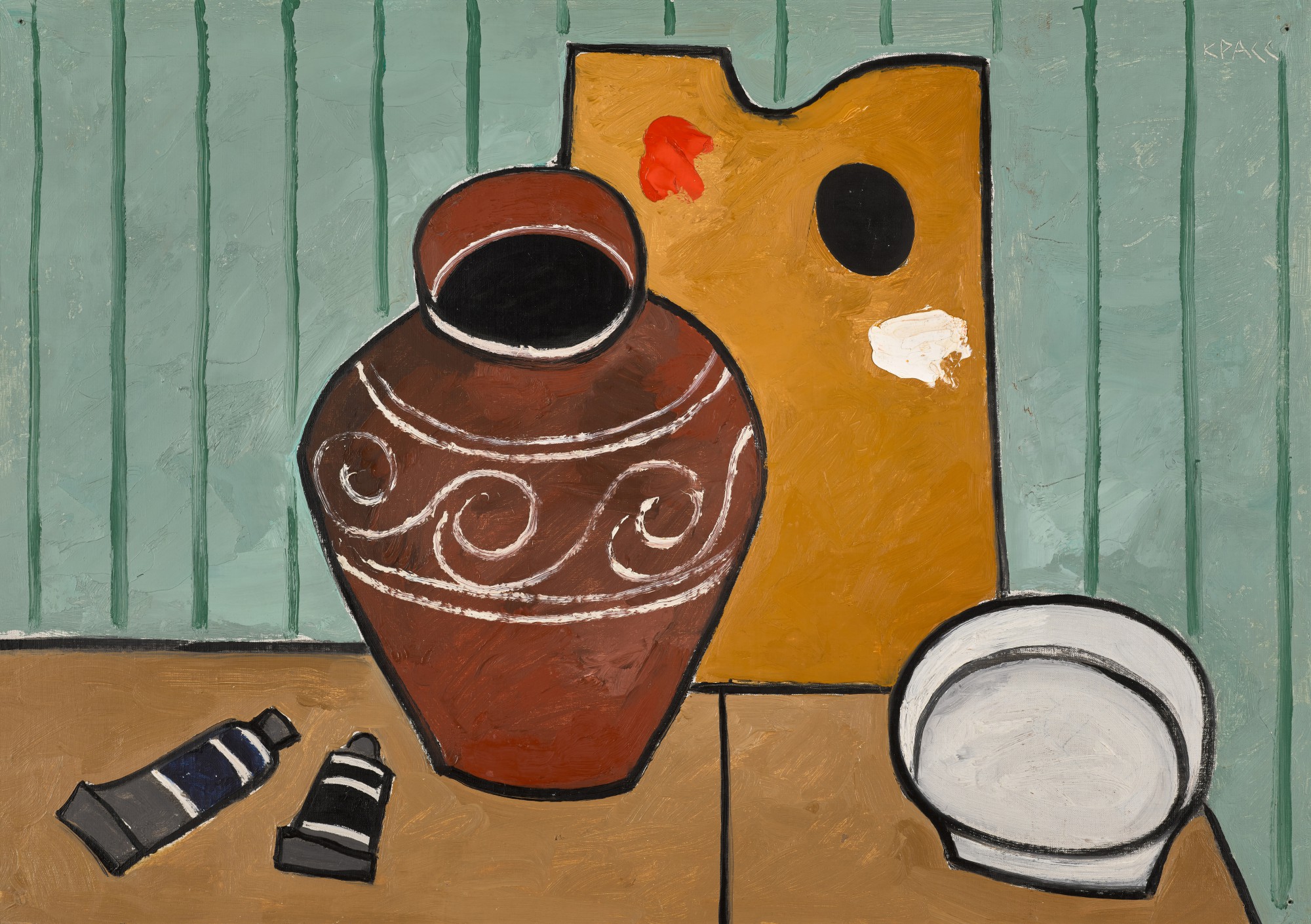 Still Life with Jug, Palette and Tubes of Paint