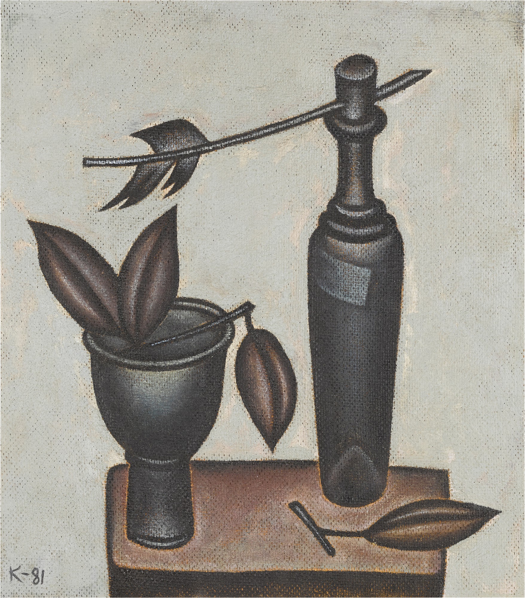 Still Life with Bottle and Vase