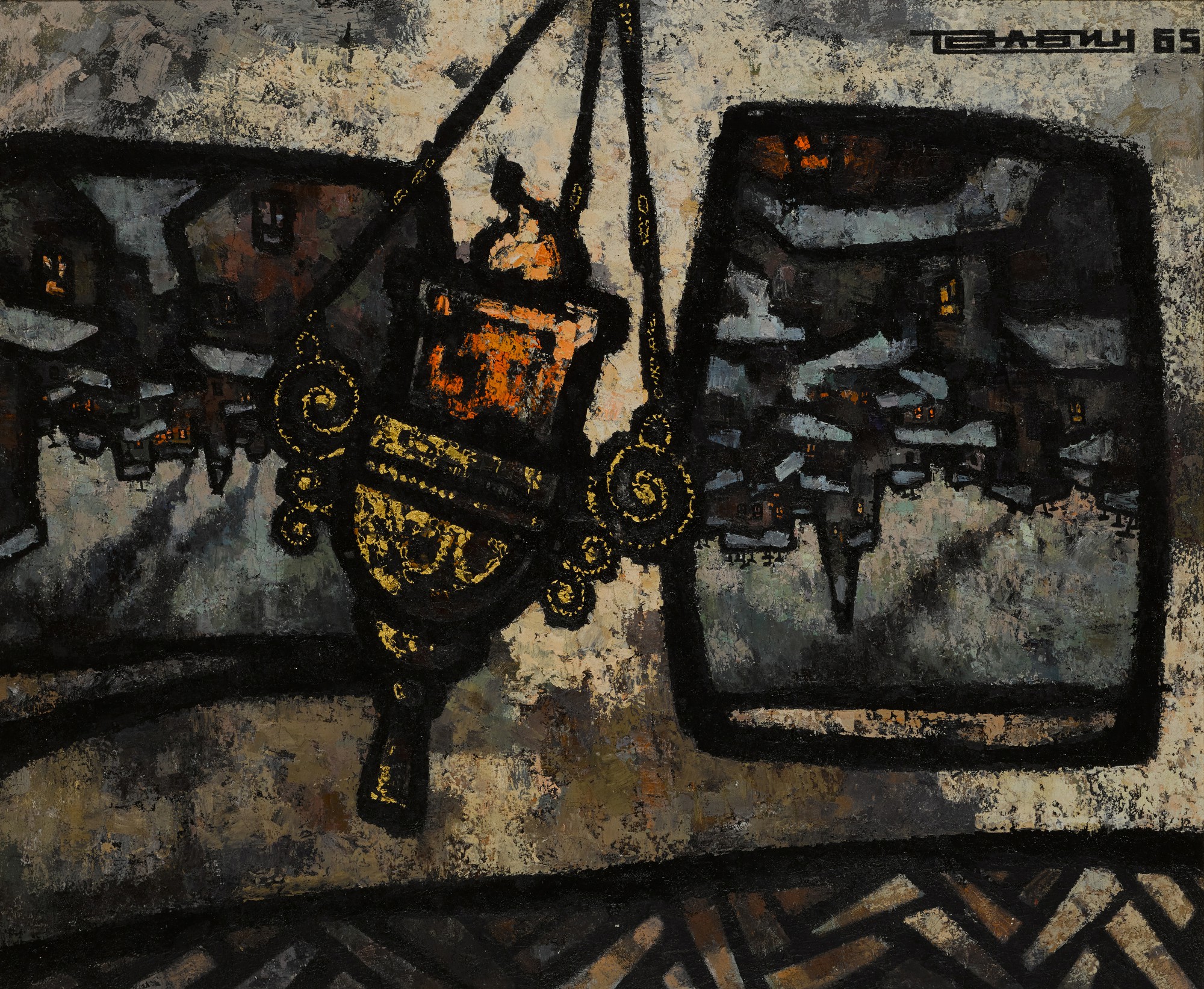 Urban Landscape with Oil Lamp