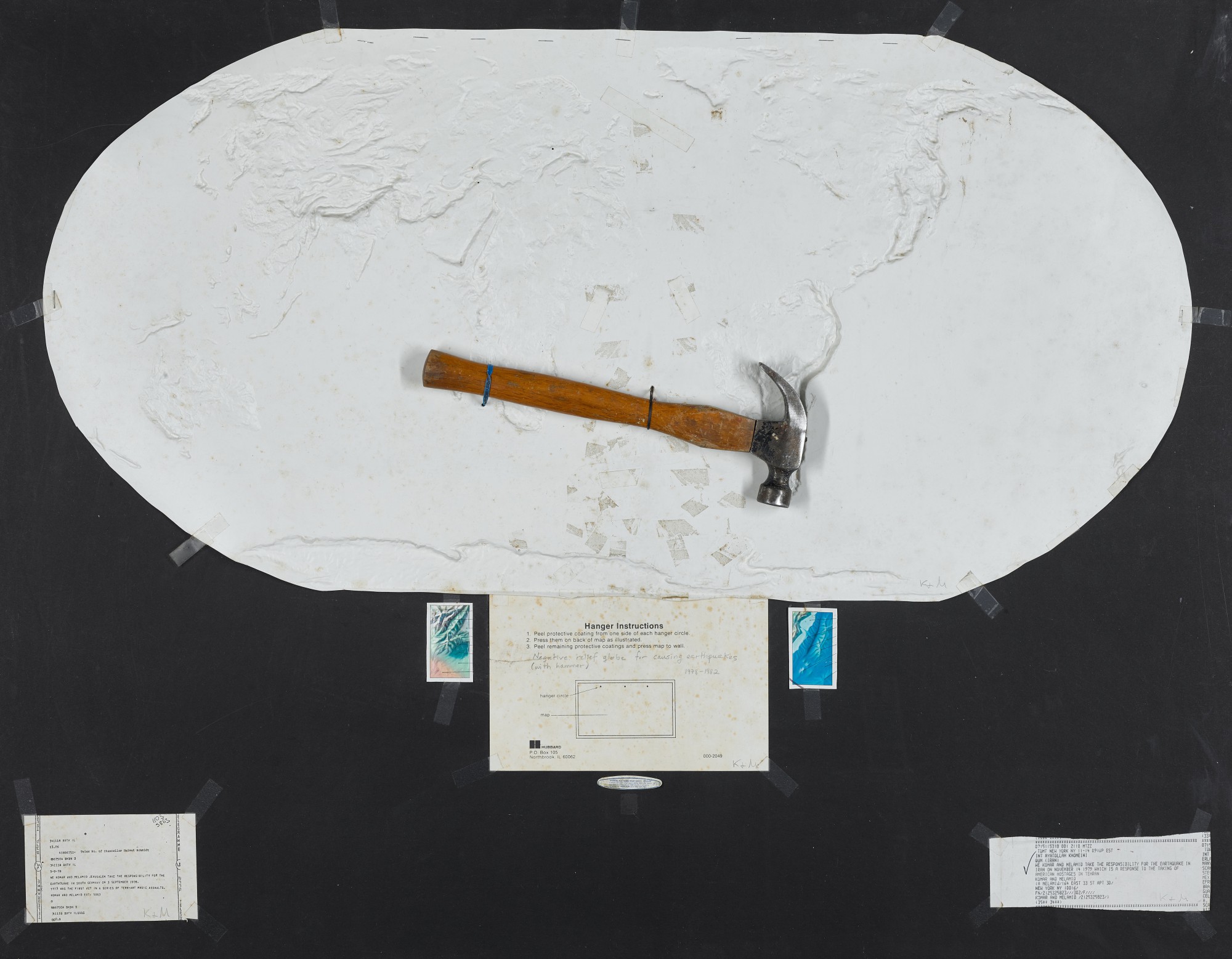 Negative Relief Globe for Causing Earthquakes (with Hammer) from the Magic Weapon Series