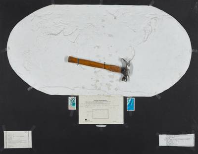 Negative Relief Globe for Causing Earthquakes (with Hammer) from the Magic Weapon Series