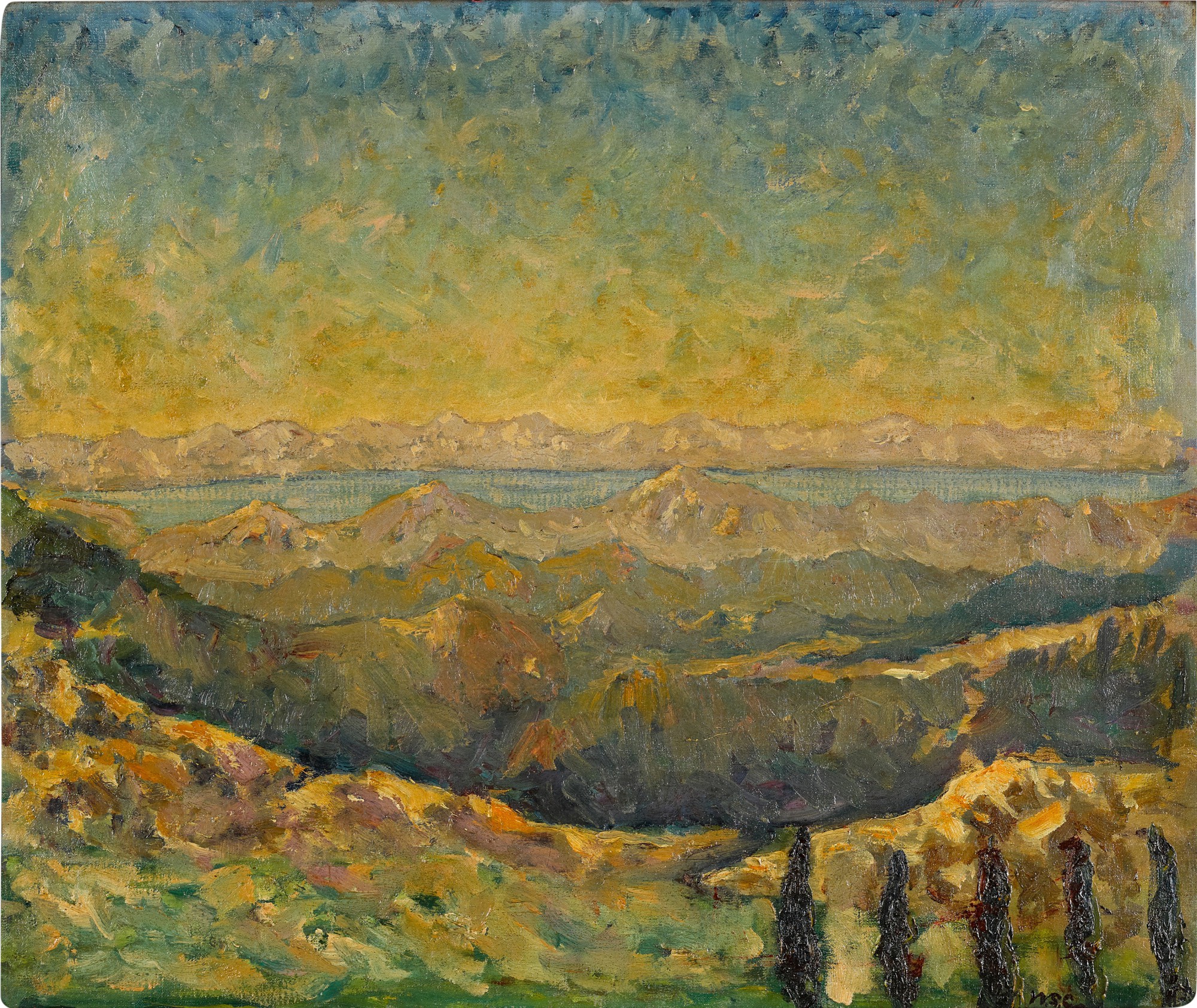 Sir Winston Churchill — View in the Italian Alps