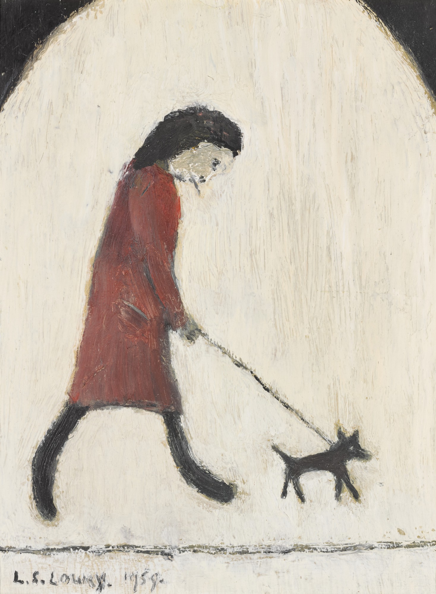 Laurence Stephen Lowry — Lady Walking a Dog