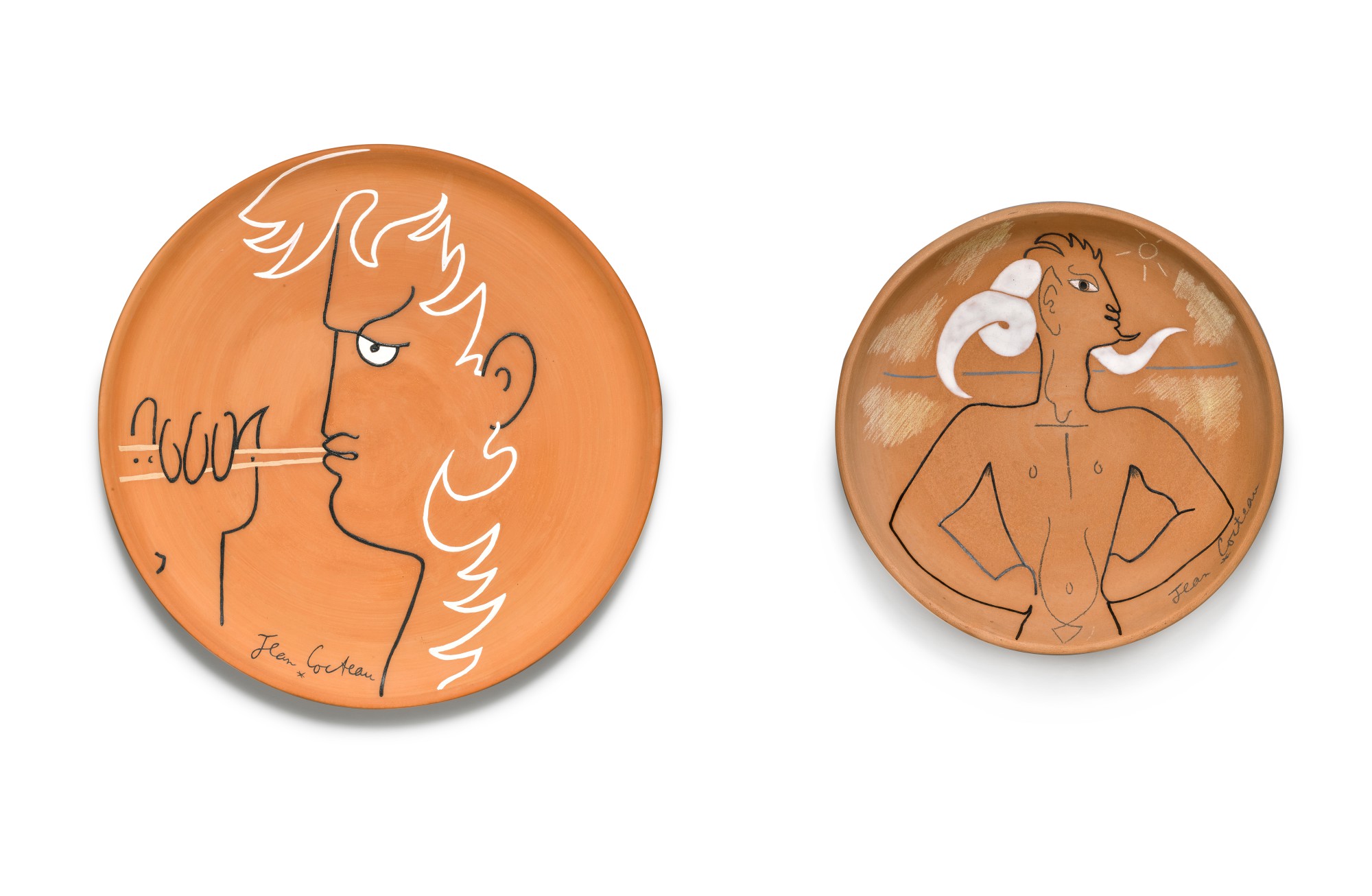 Bouc aux cornes blanches; and le Joueur de pipeau