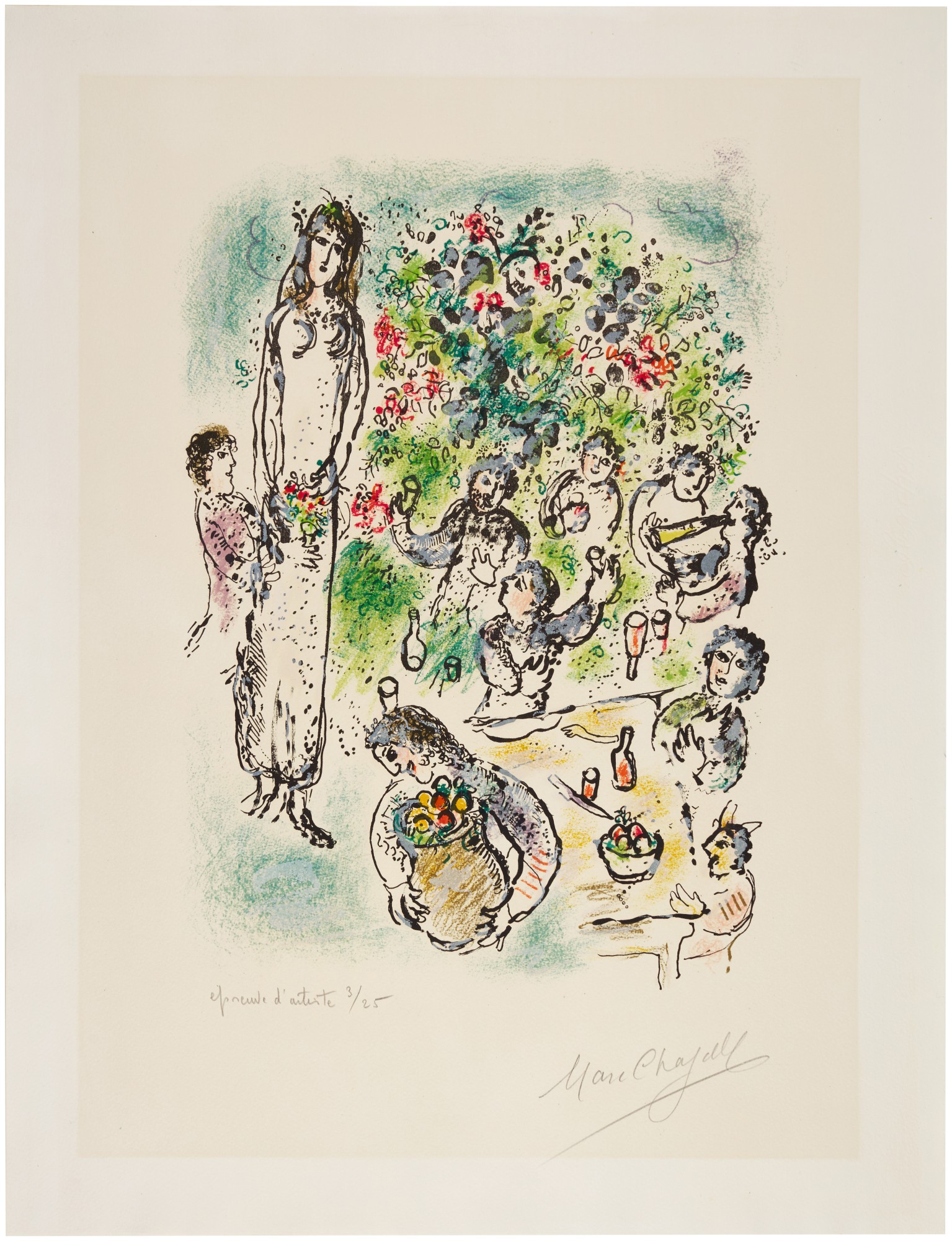 Marc Chagall — Tous alors, ayant leurs coupes pleines versaient des libations (M. 539)