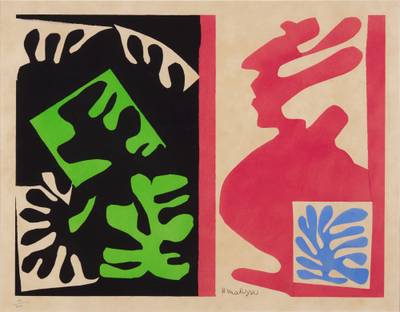 Composition noir et rouge