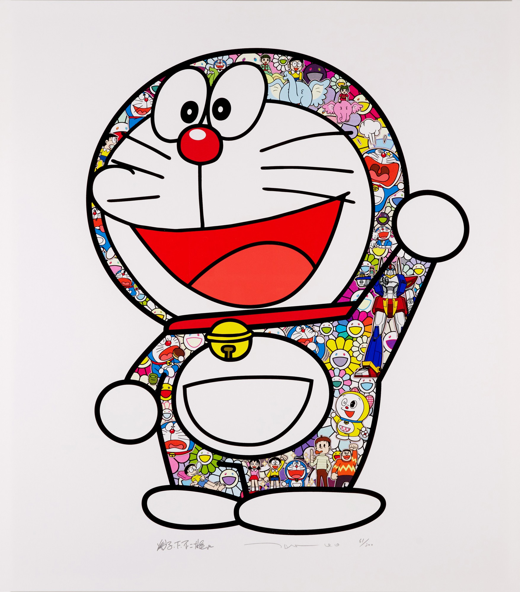 Takashi Murakami — Doraemon: Hip Hip Hurrah!; Doraemon: Here We Go!; and Doraemon: Thank You (Three Works)