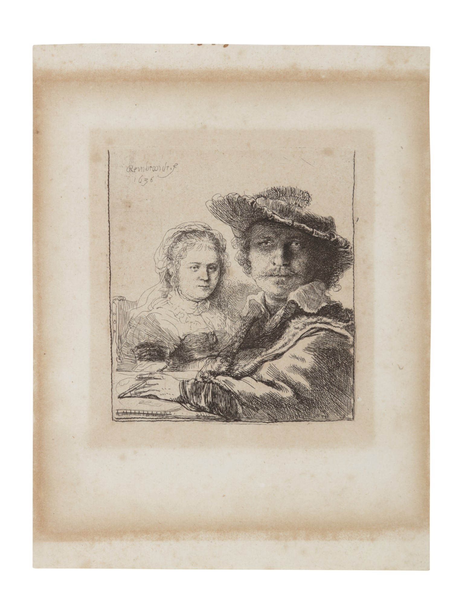 Self Portrait with Saskia (B., Holl. 19, New Holl. 158, H. 144)