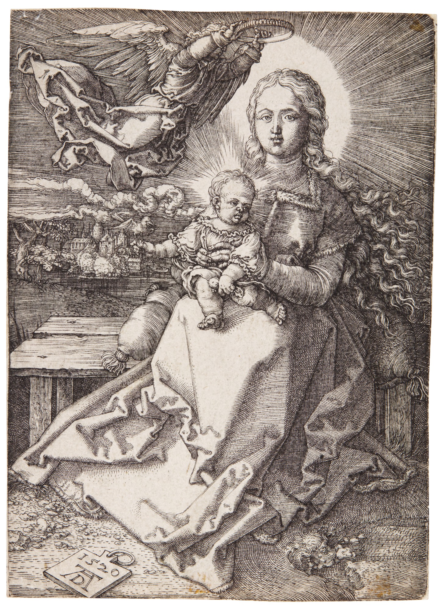 Albrecht Dürer — The Virgin and Child Crowned by One Angel (B. 37; M., Holl. 41)