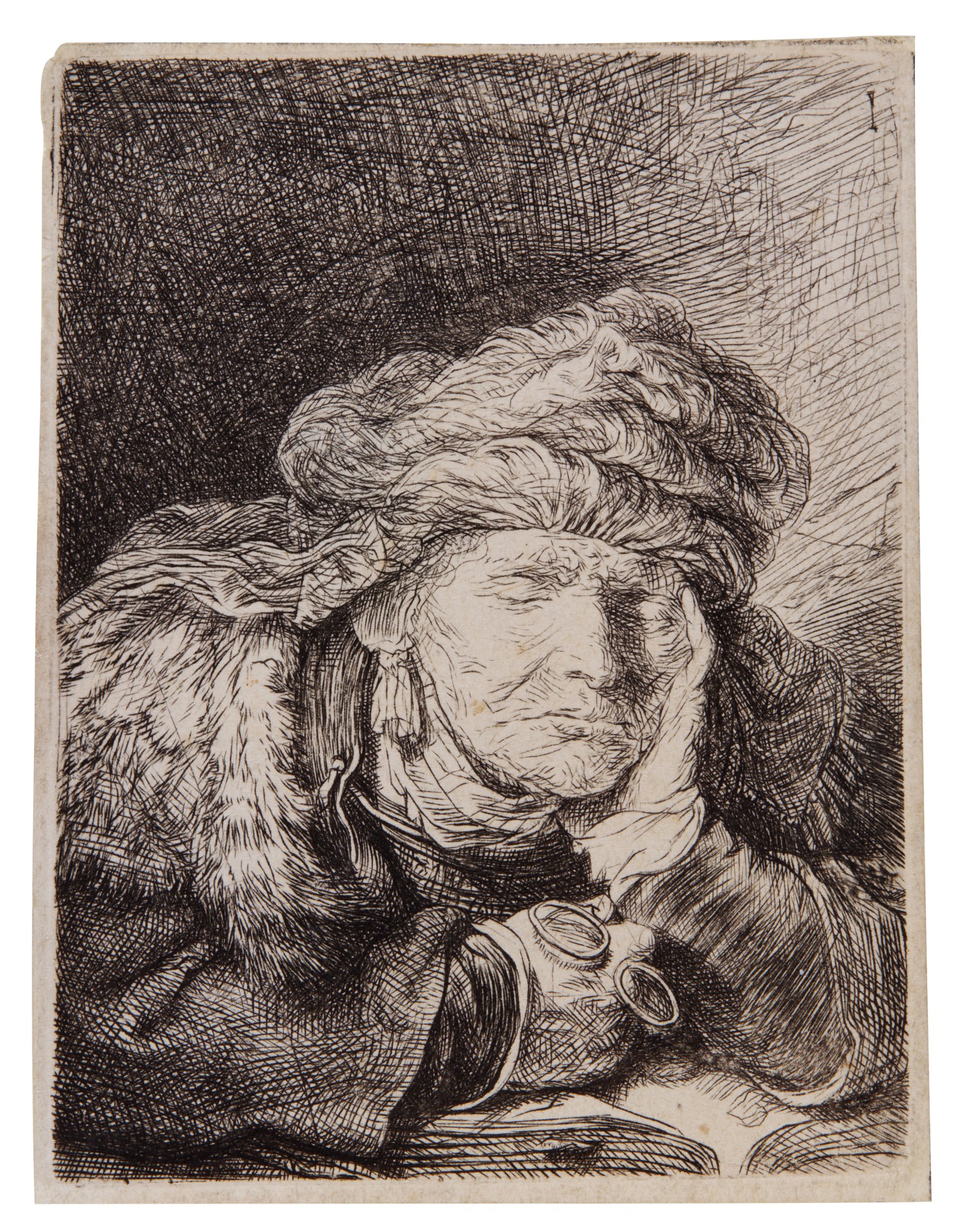 Old Woman Sleeping (B., Holl. 350; New Holl. 160; H. 129)