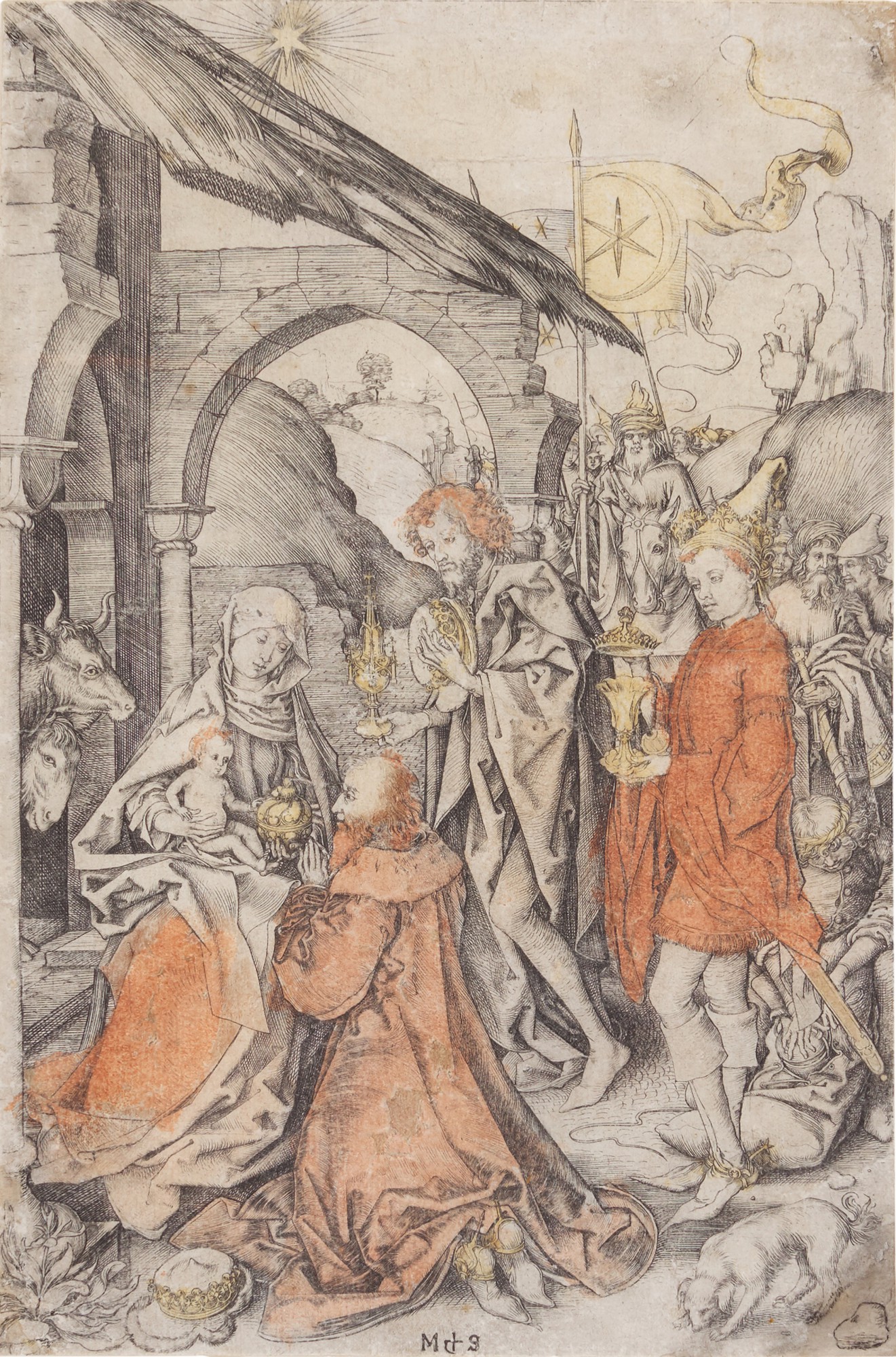The Adoration of the Magi (B., Holl., L. 6)