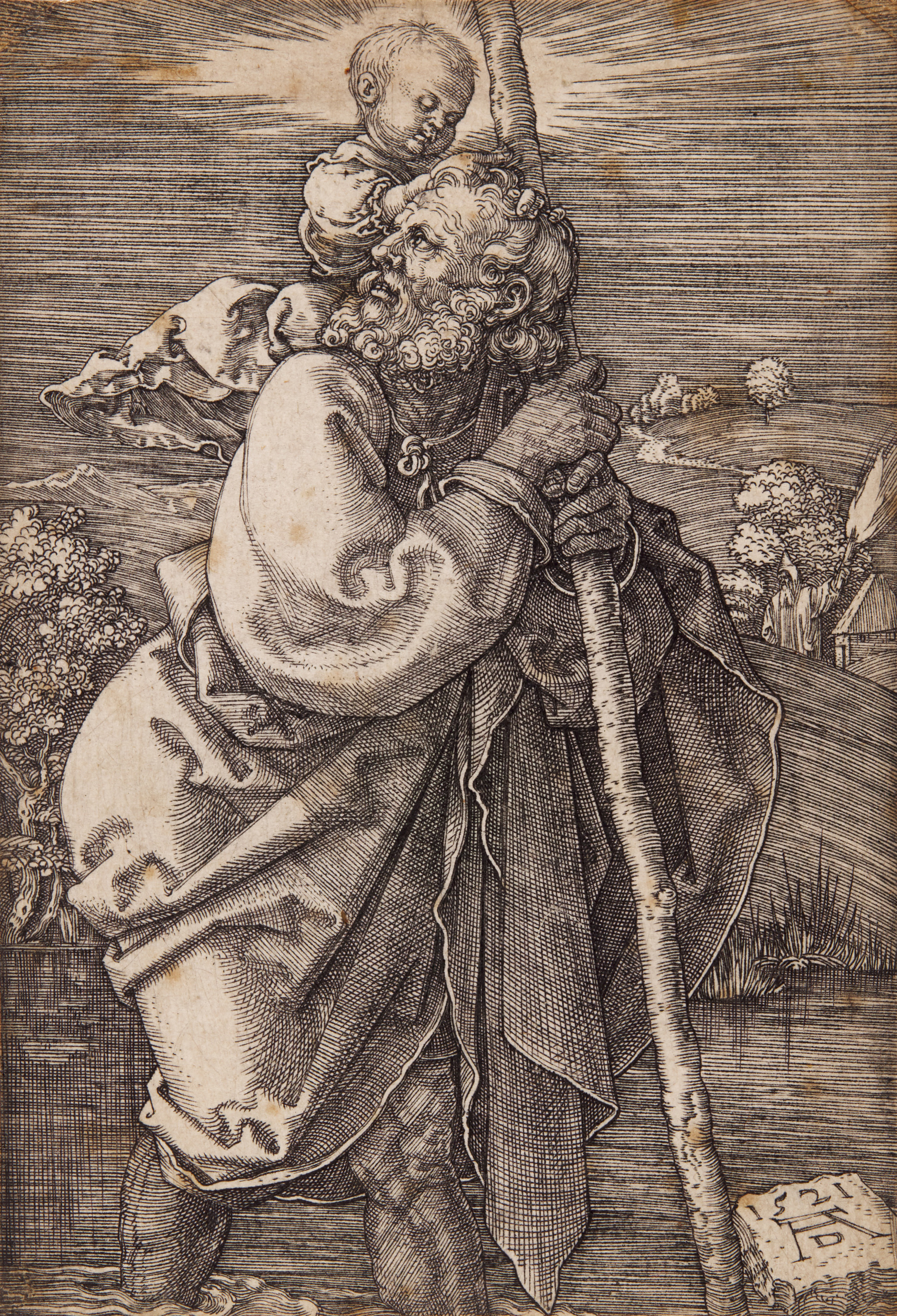 Albrecht Dürer — Saint Christopher Facing Left (B. 51; M., Holl. 53)